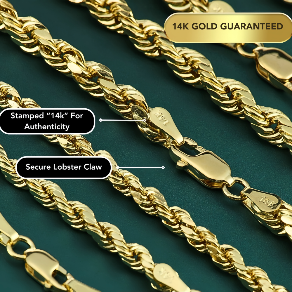 14K Gold Classic Rope Chain