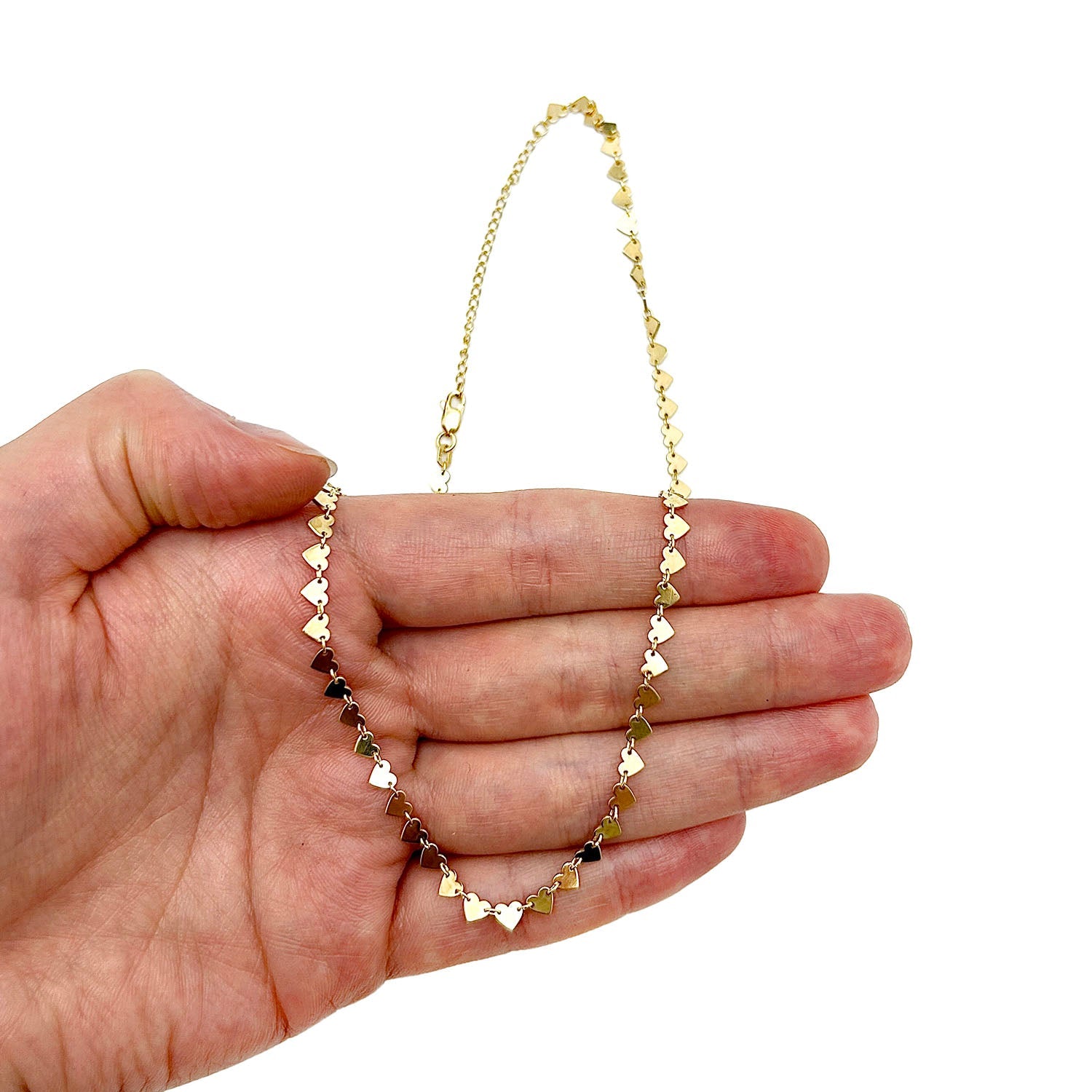 14K Gold Heart Embrace Love Necklace