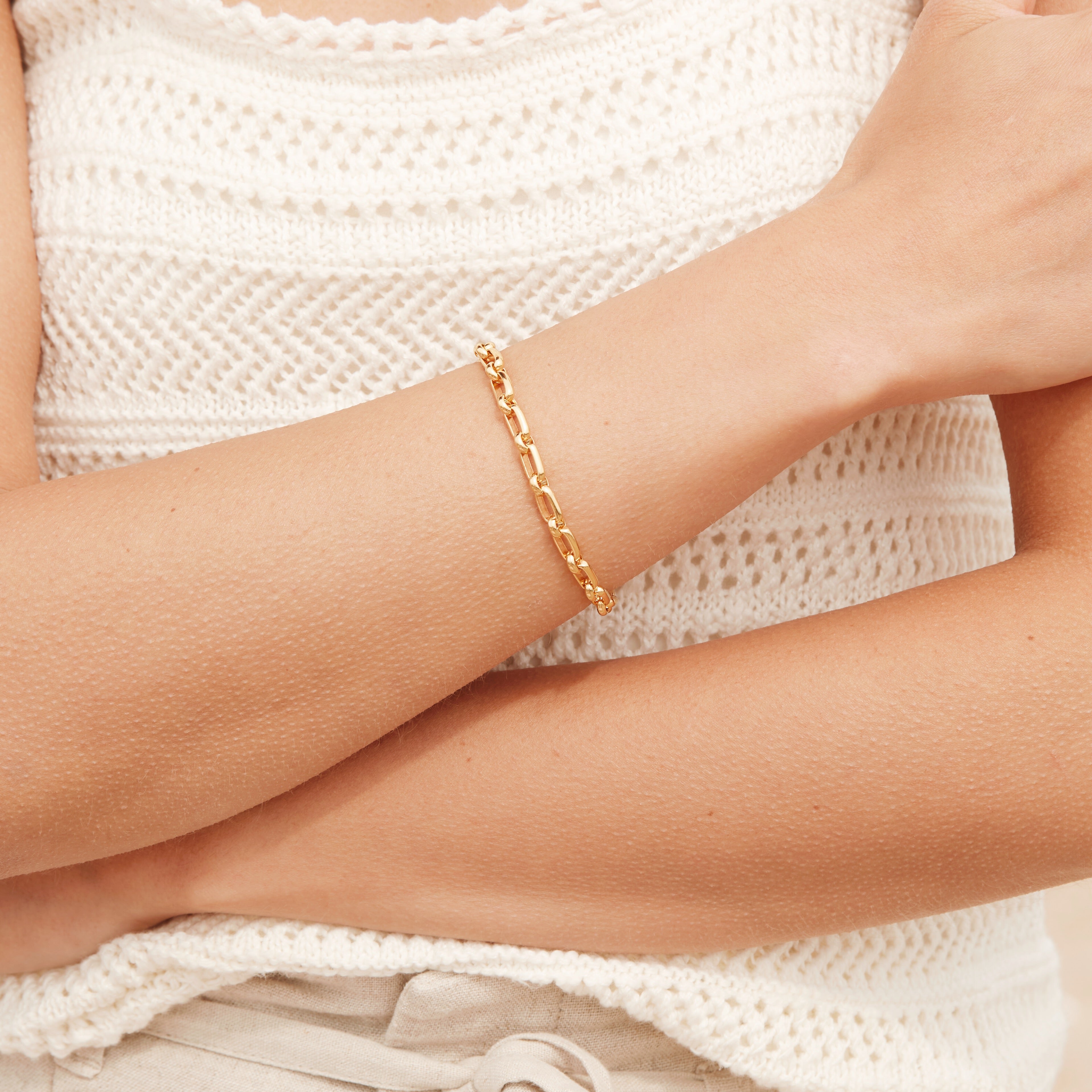 14K Gold Alessia Beaded Chain Bracelet