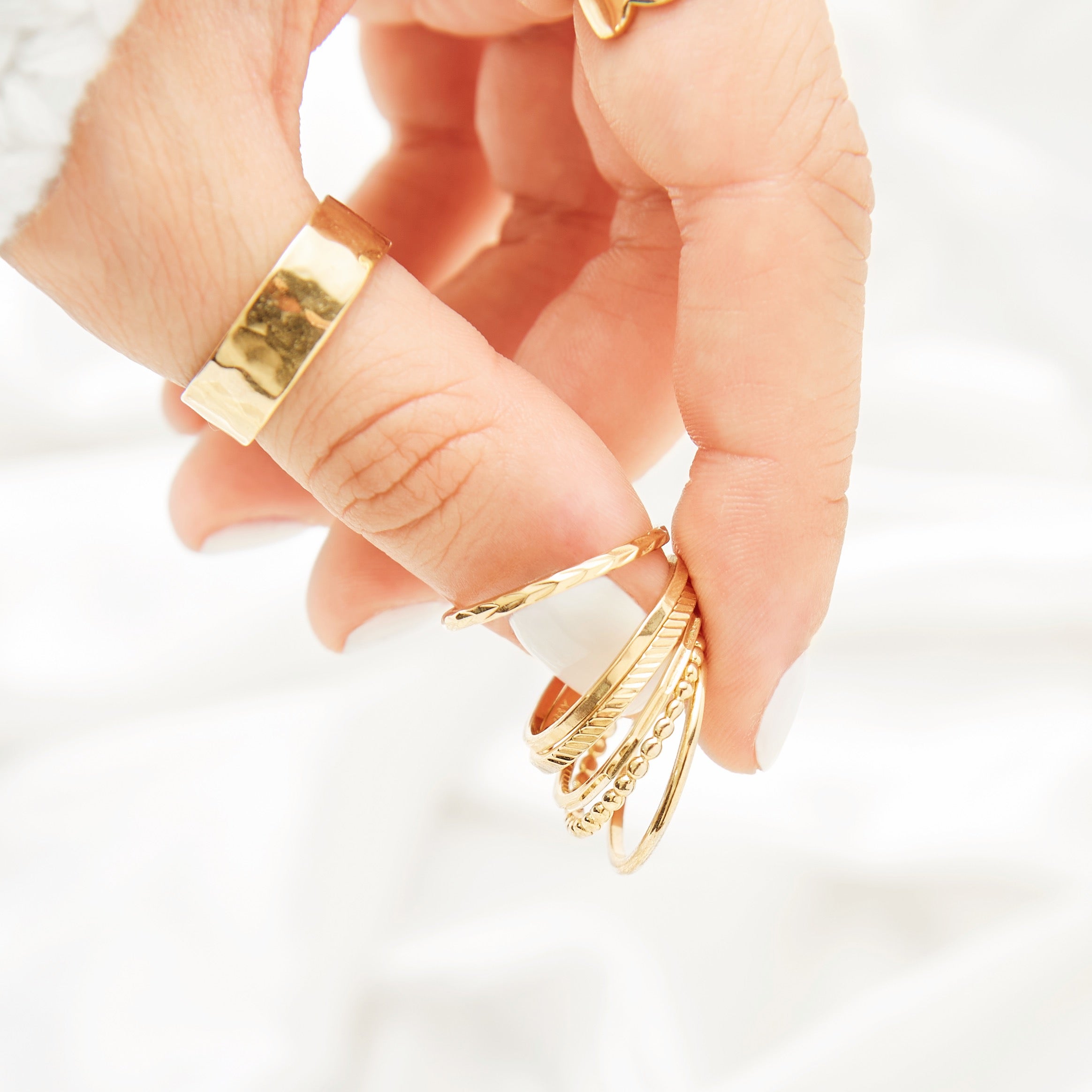14K Gold Elaina Beaded Ring
