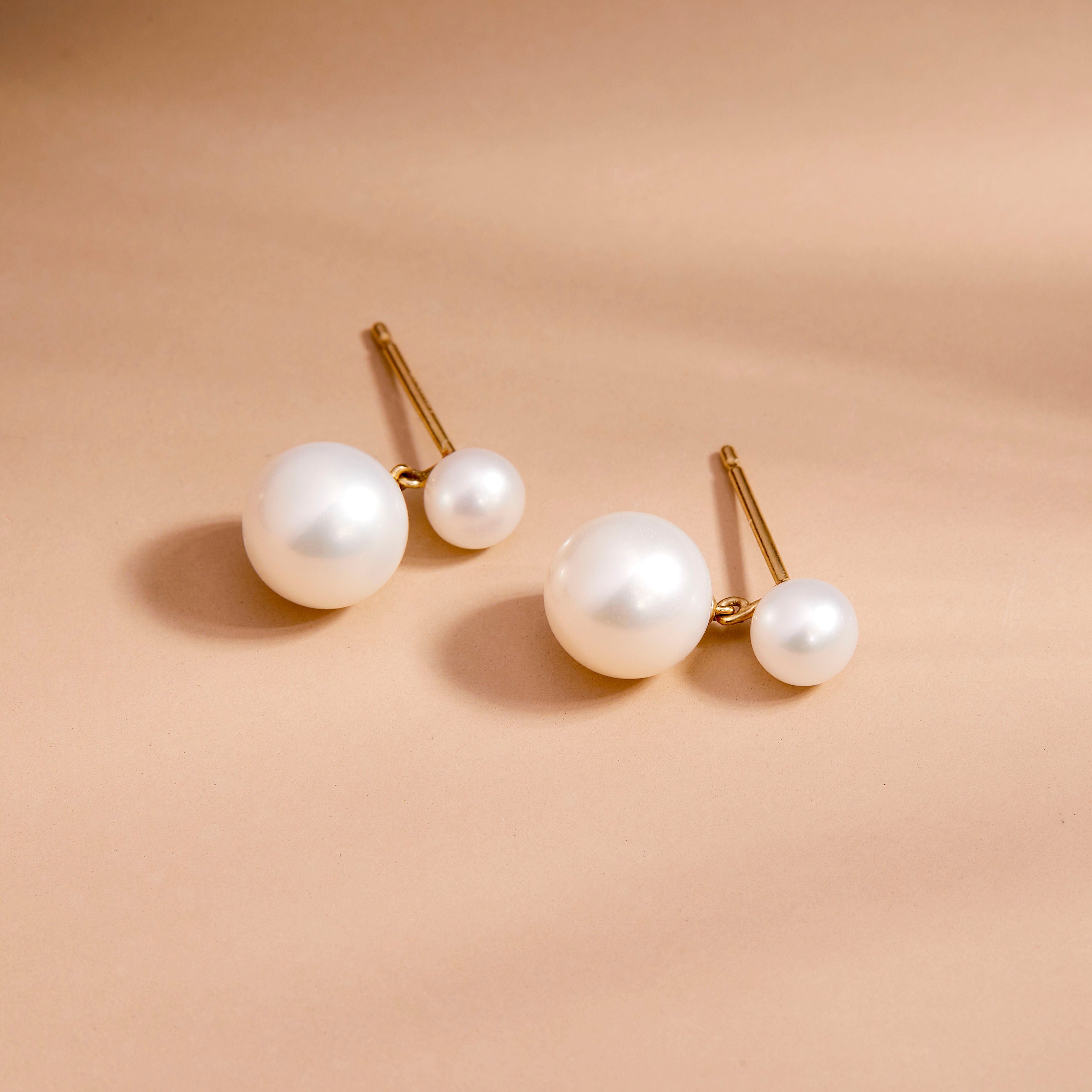 14K Gold Aurelle Pearl Earrings