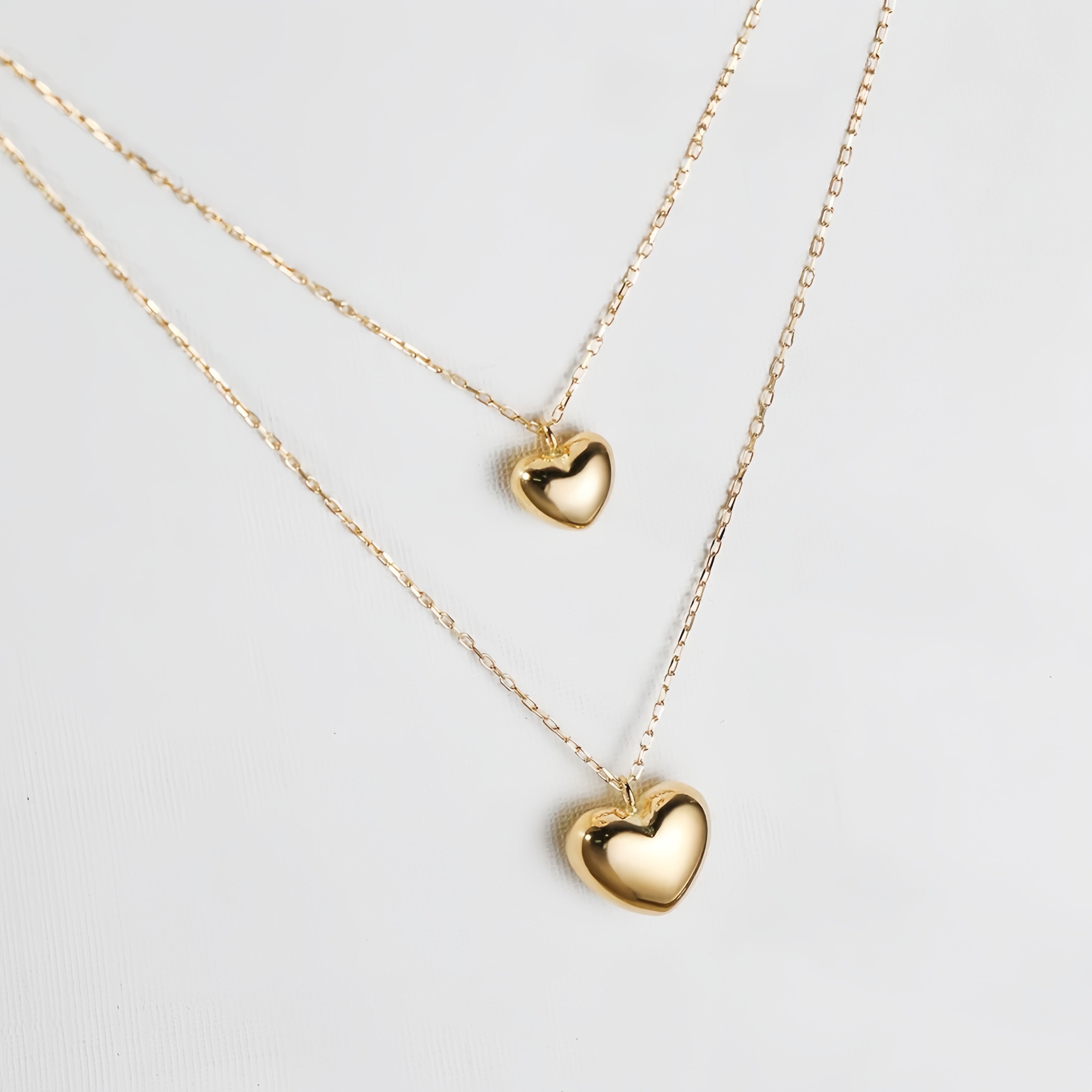 14K Gold Heartfelt Heart Pendant Necklace