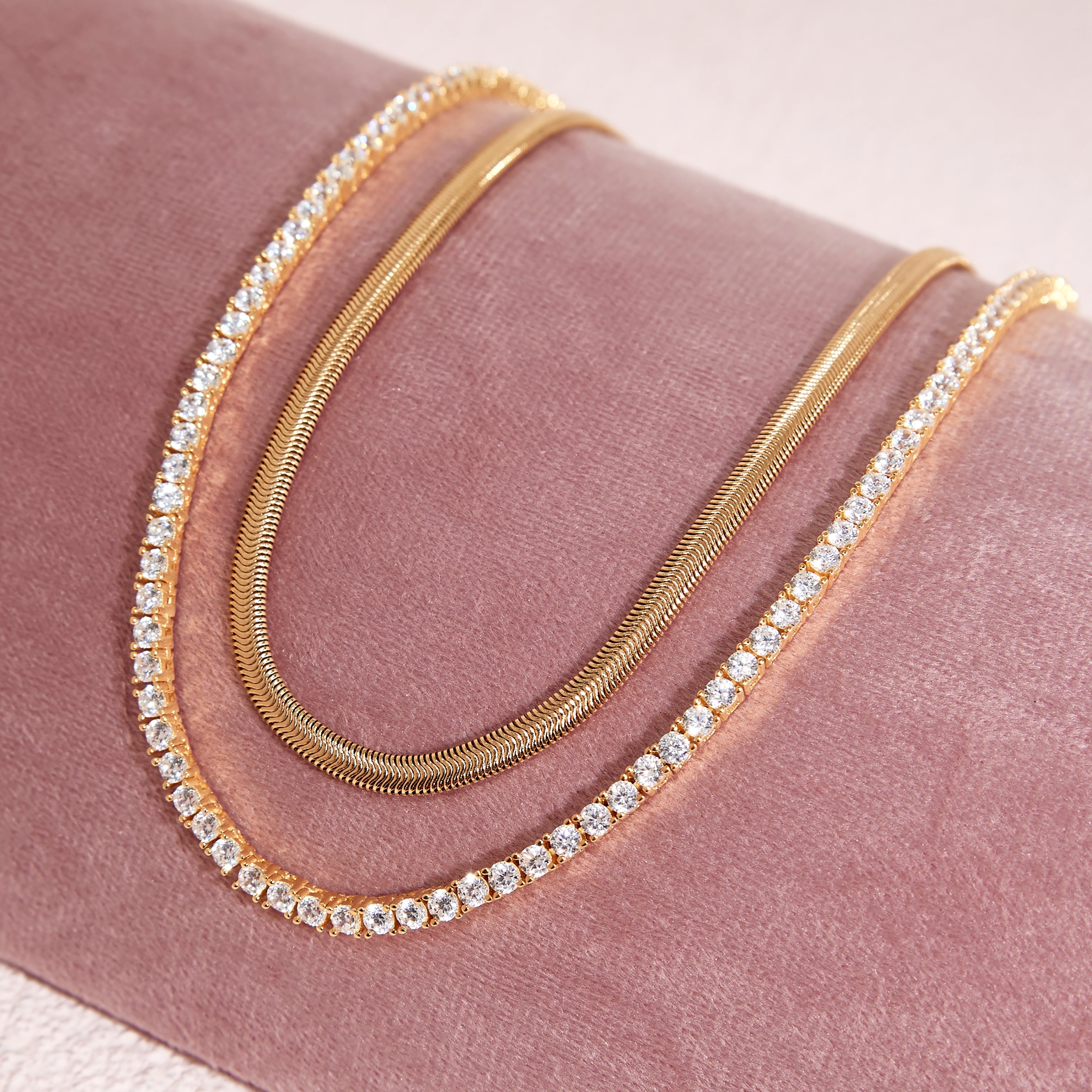 14K Gold Aurelia Tennis Layering Set