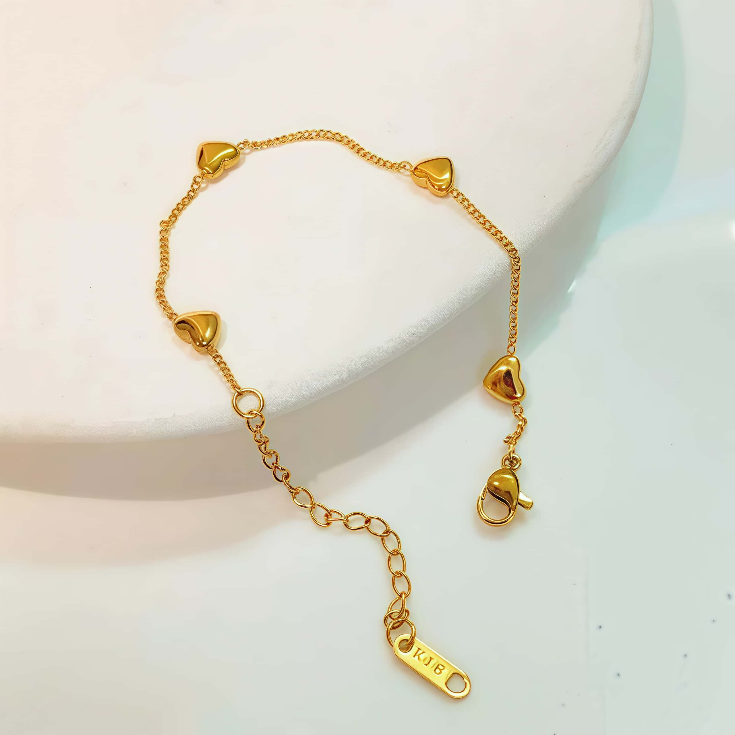 14K Gold Pure Heart Bracelet