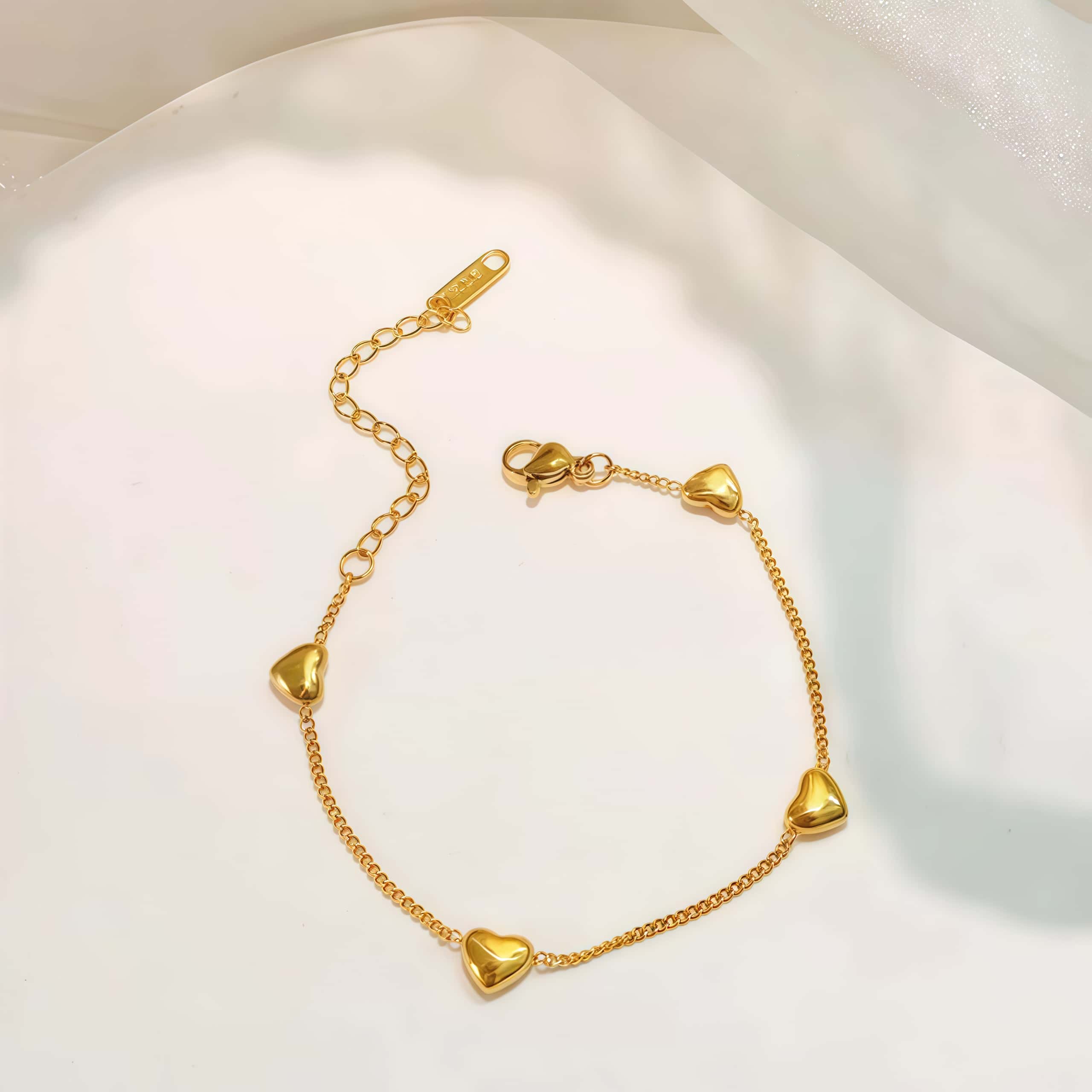 14K Gold Pure Heart Bracelet
