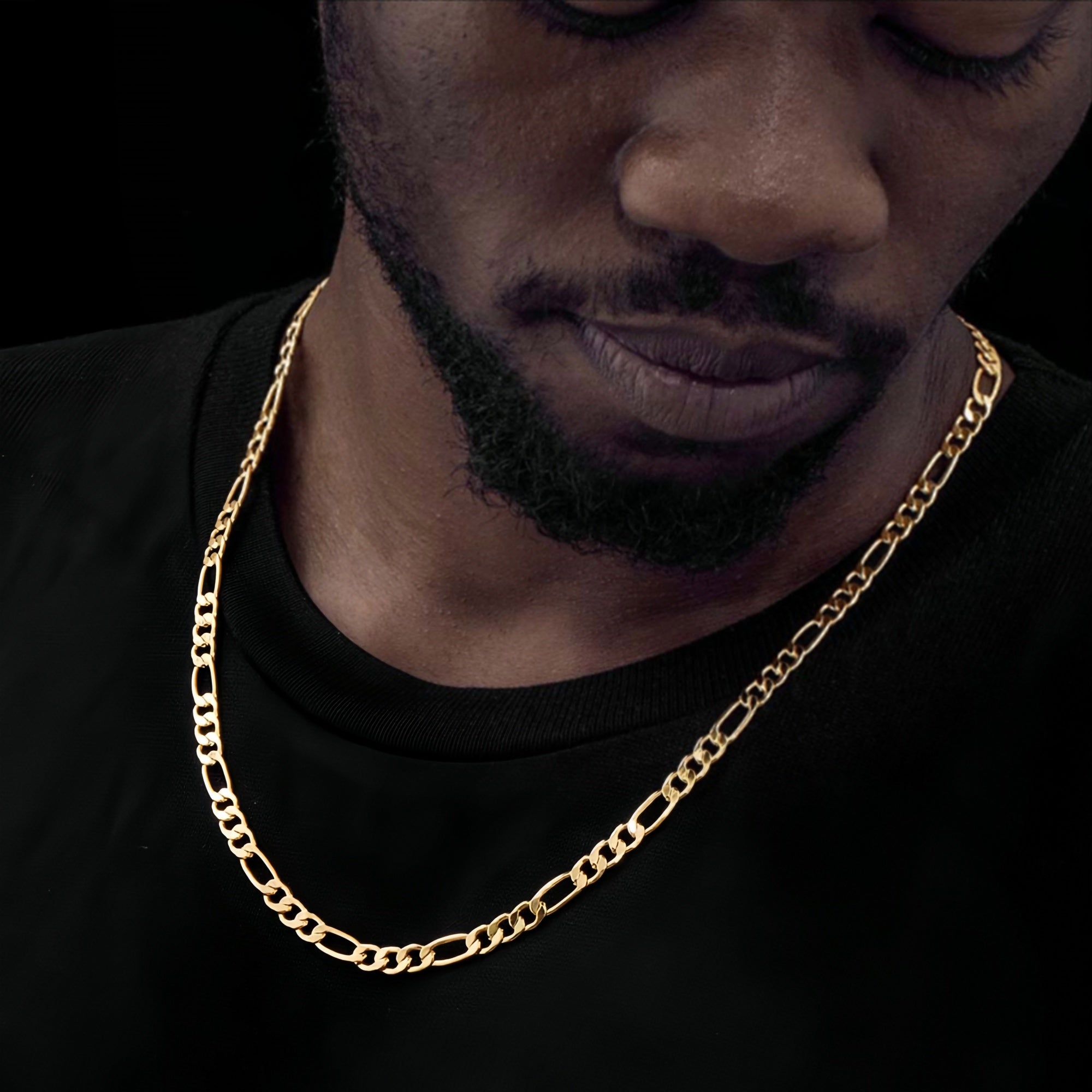 14K Gold Hand-Finished Figaro Chain