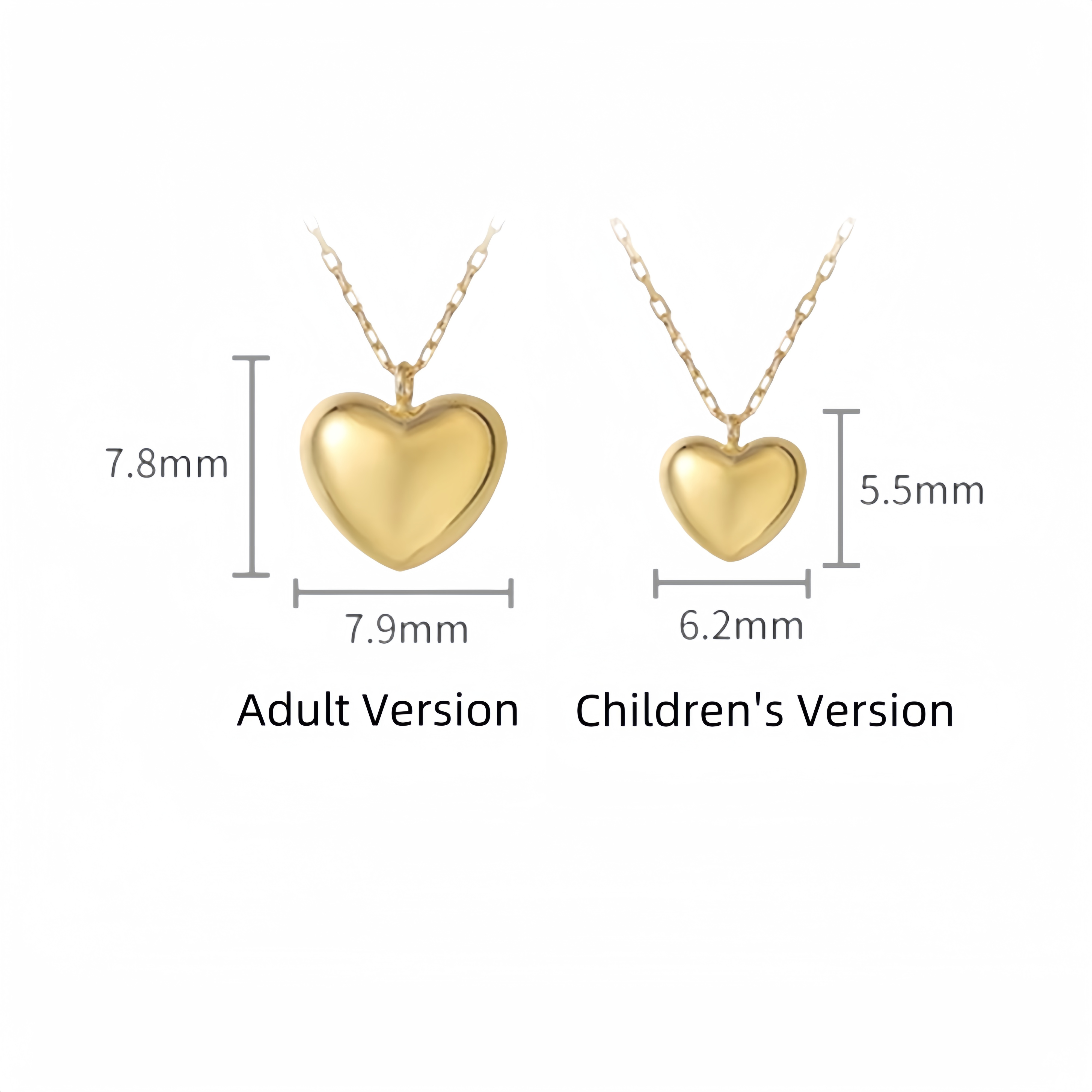 14K Gold Heartfelt Heart Pendant Necklace