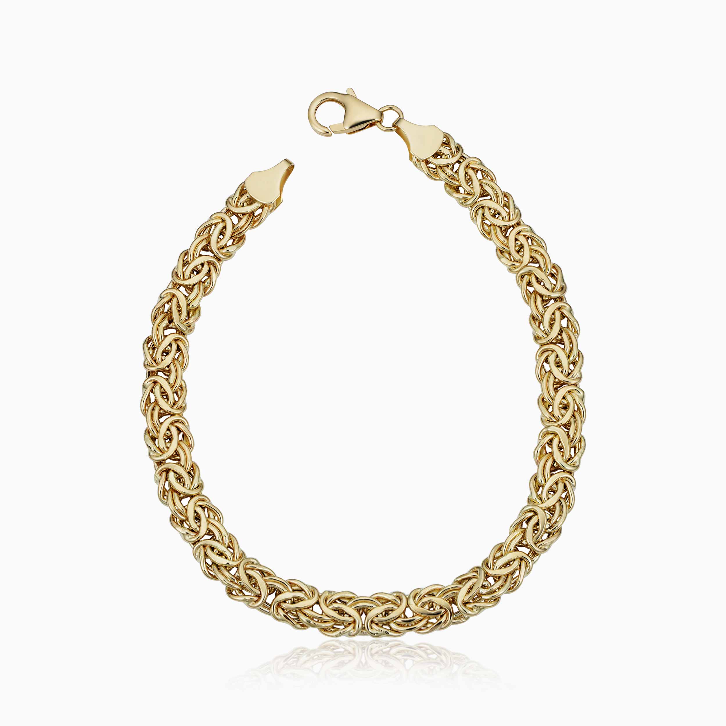 10K Gold Imperial Byzantine Chain Bracelet