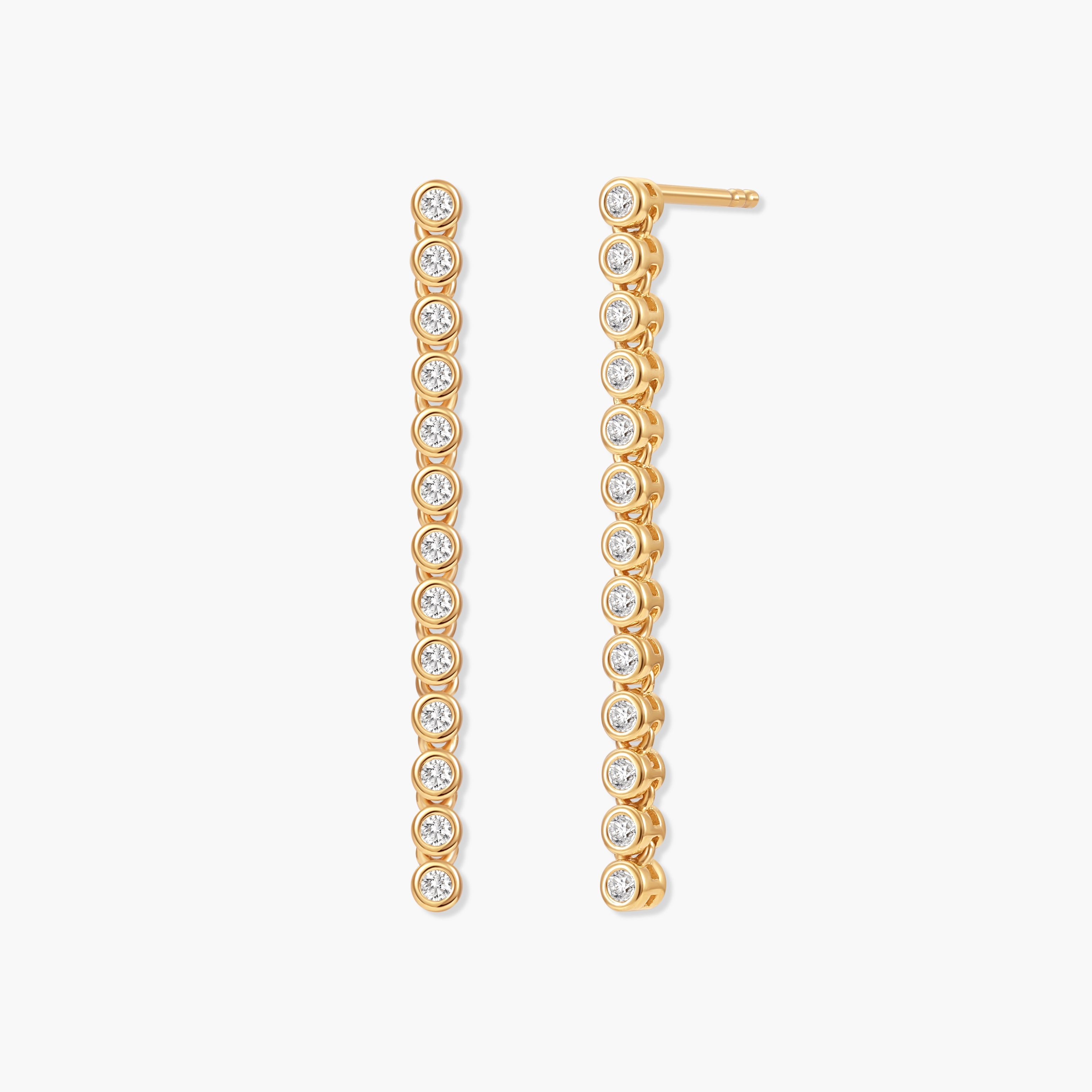 14K Gold Aurelle Diamond Drop Earrings