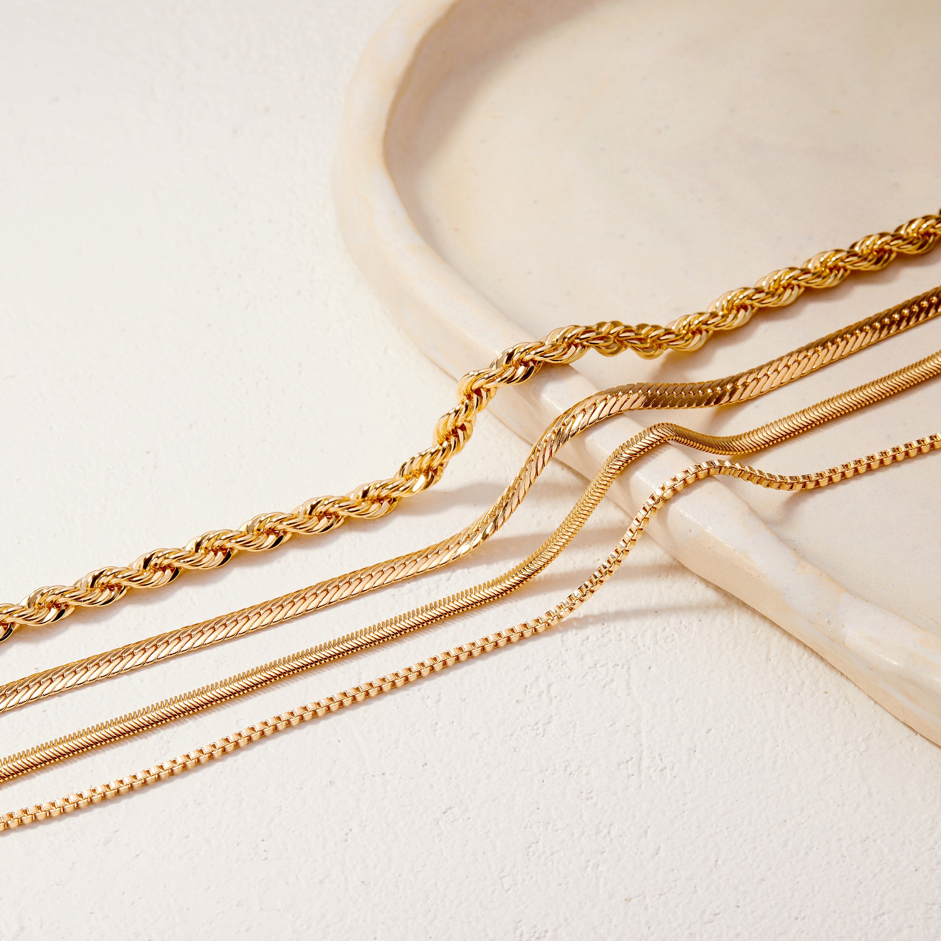 14K Gold Aurelle Herringbone Choker