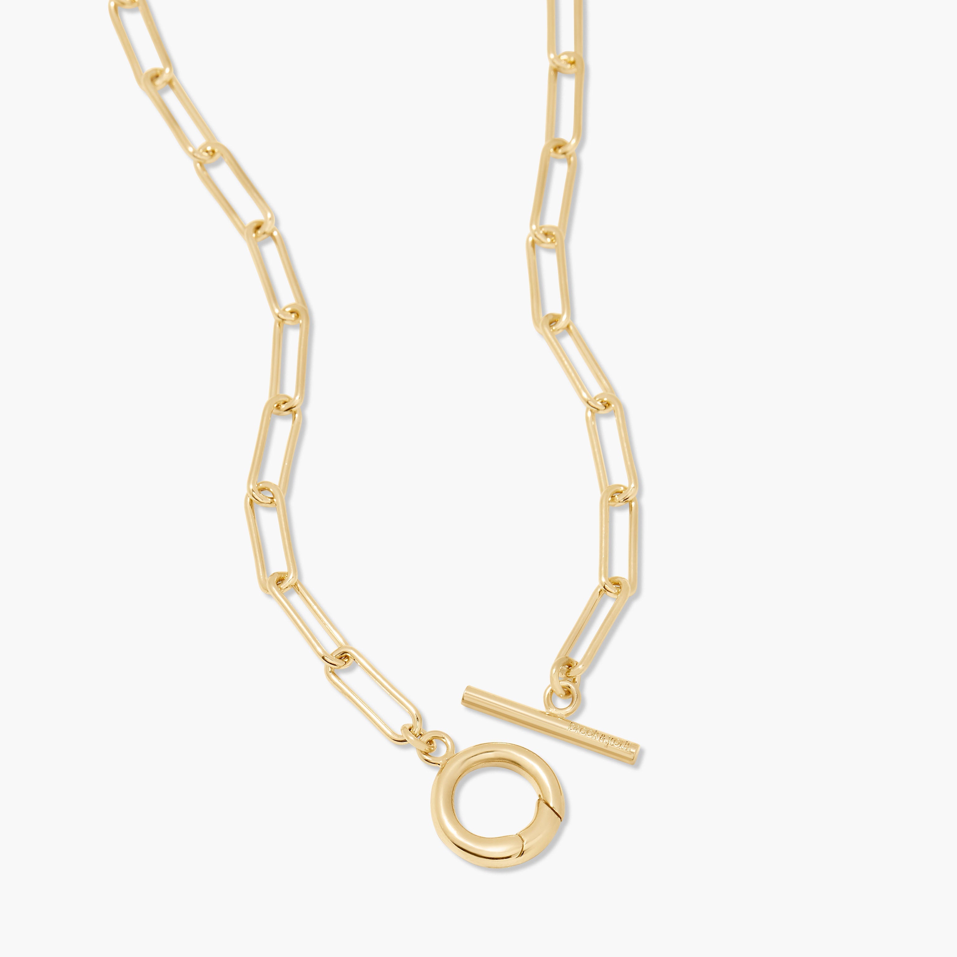 14K Gold Aurelle Charm Toggle Necklace