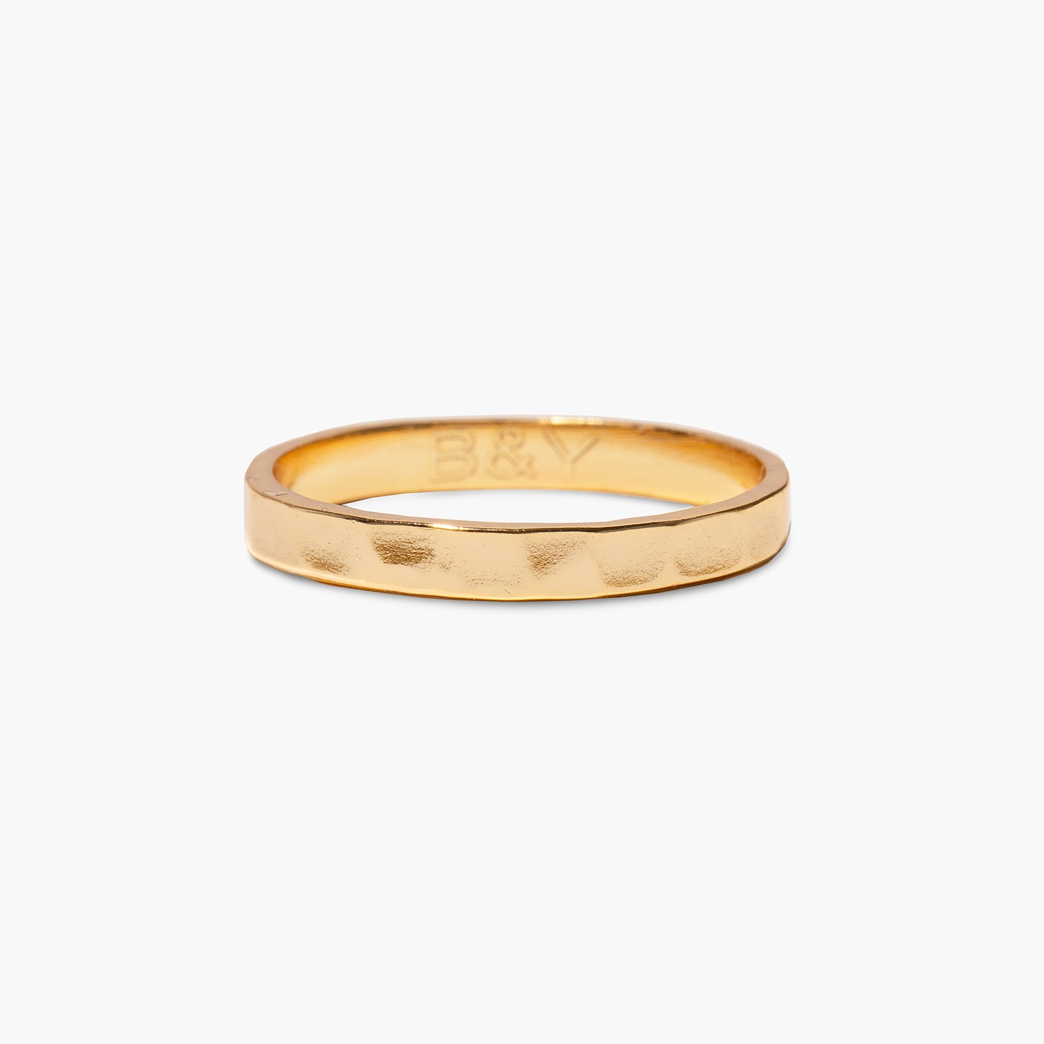 14K Gold Solara Hammered Ring