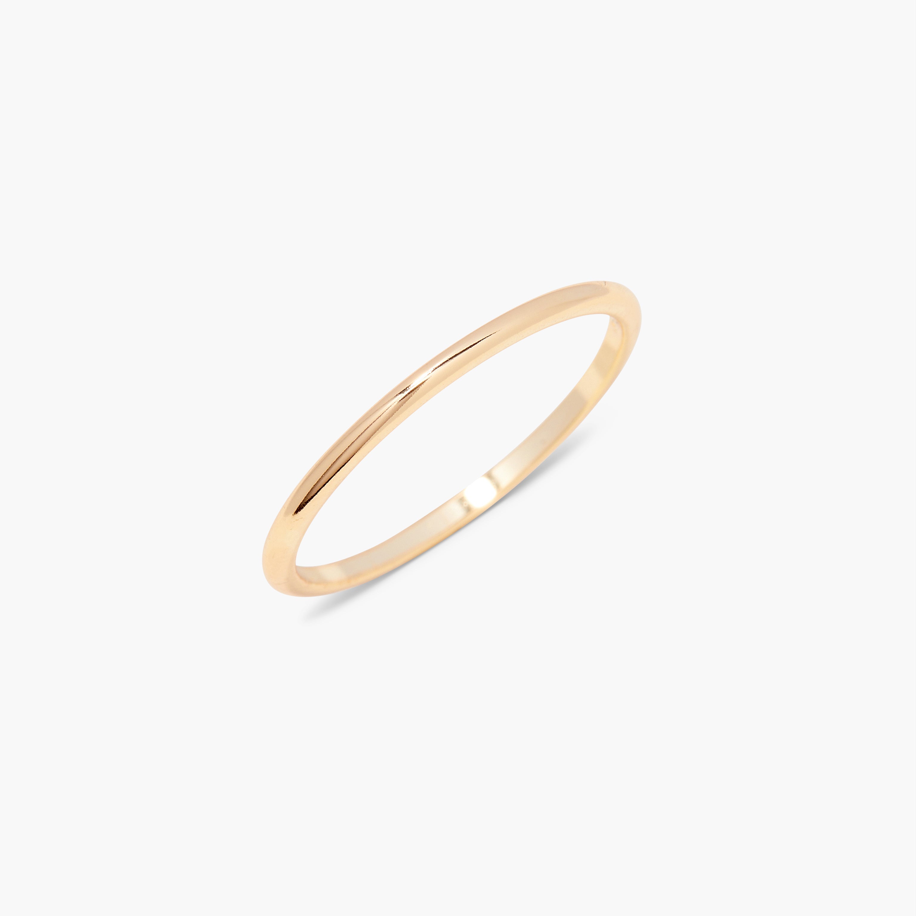14K Gold Lisse Fine Band Ring