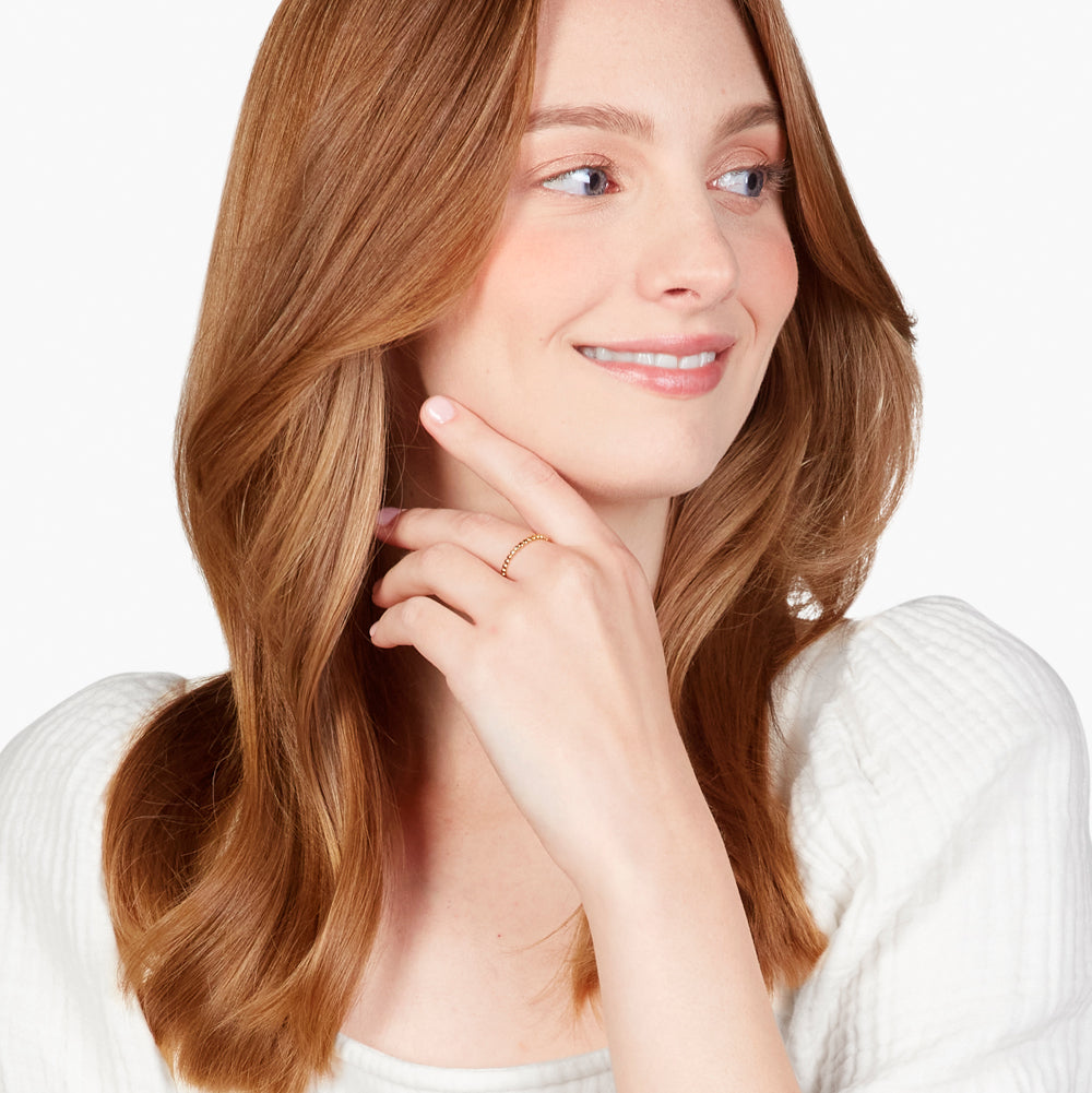 14K Gold Elaina Beaded Ring