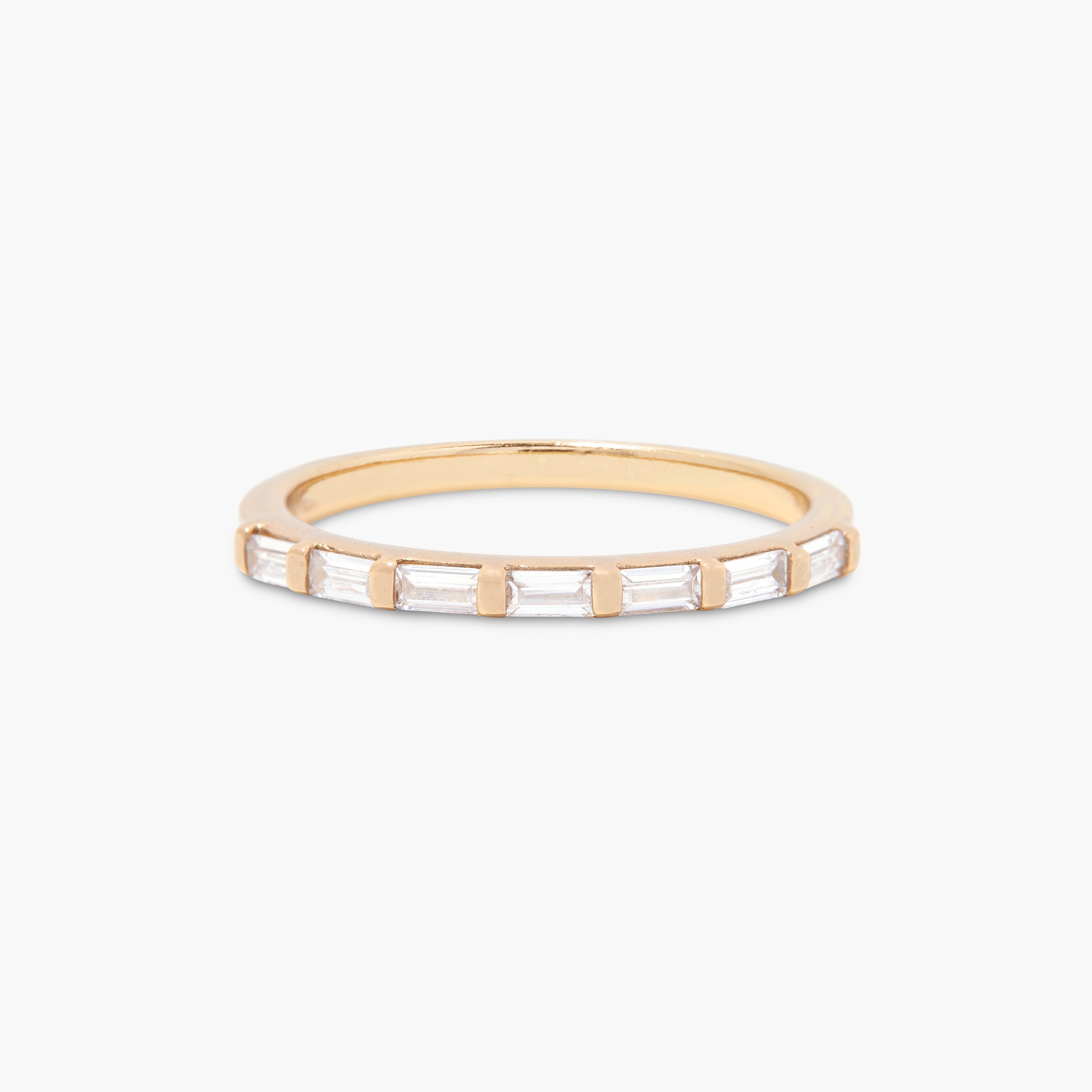 14K Gold Elara CZ Baguette Ring