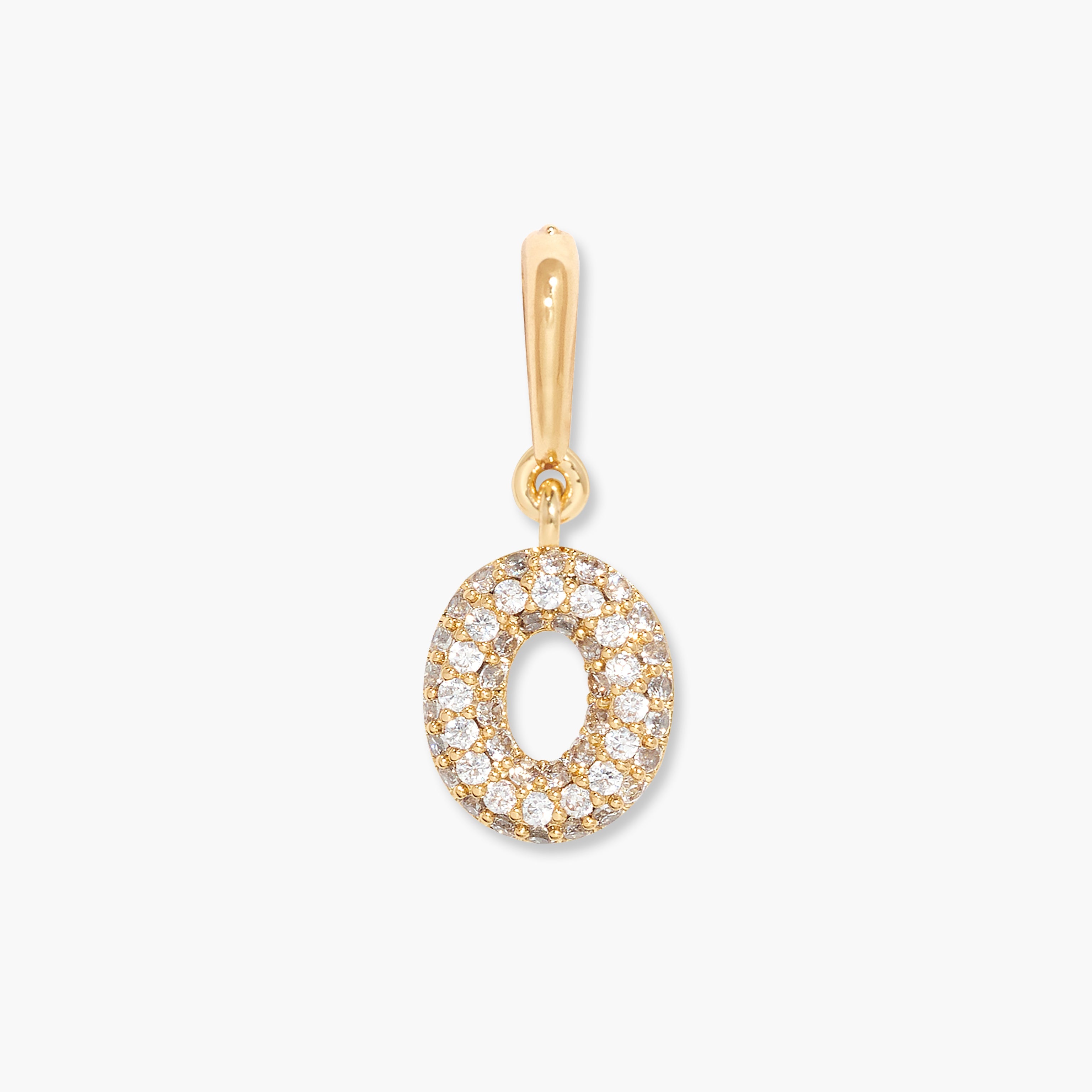 14K Gold Aureline Crystal Initial Charm