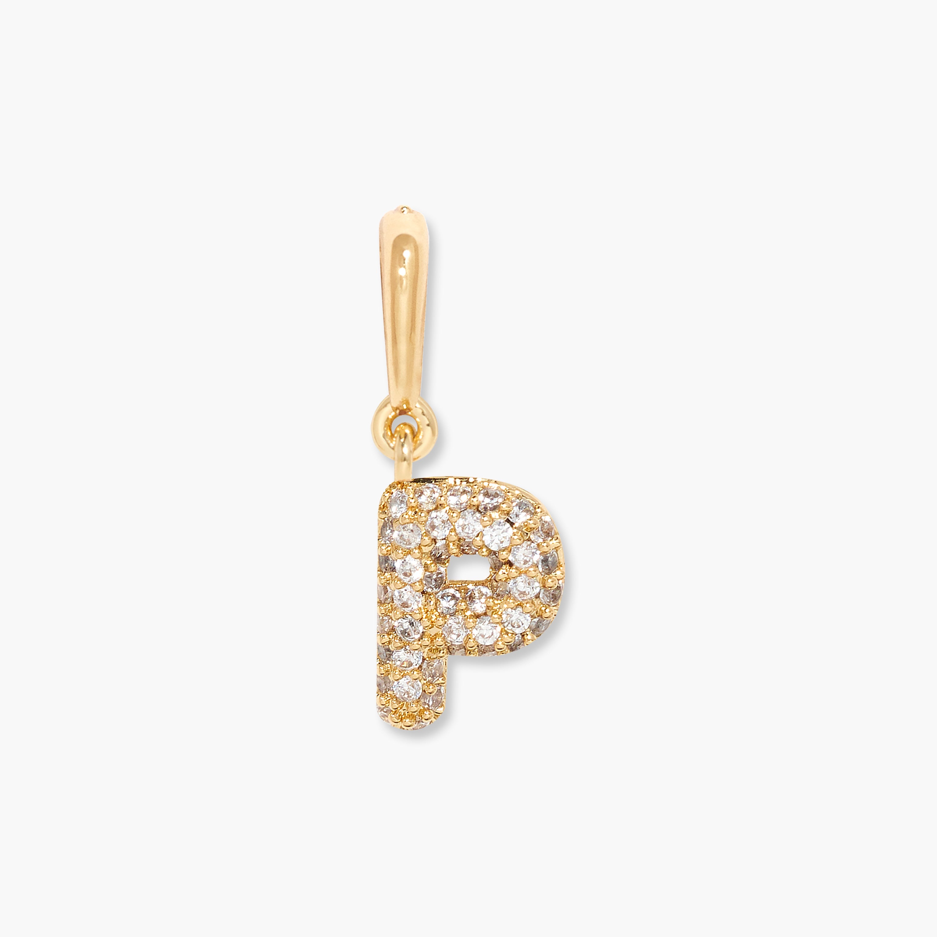 14K Gold Aureline Crystal Initial Charm