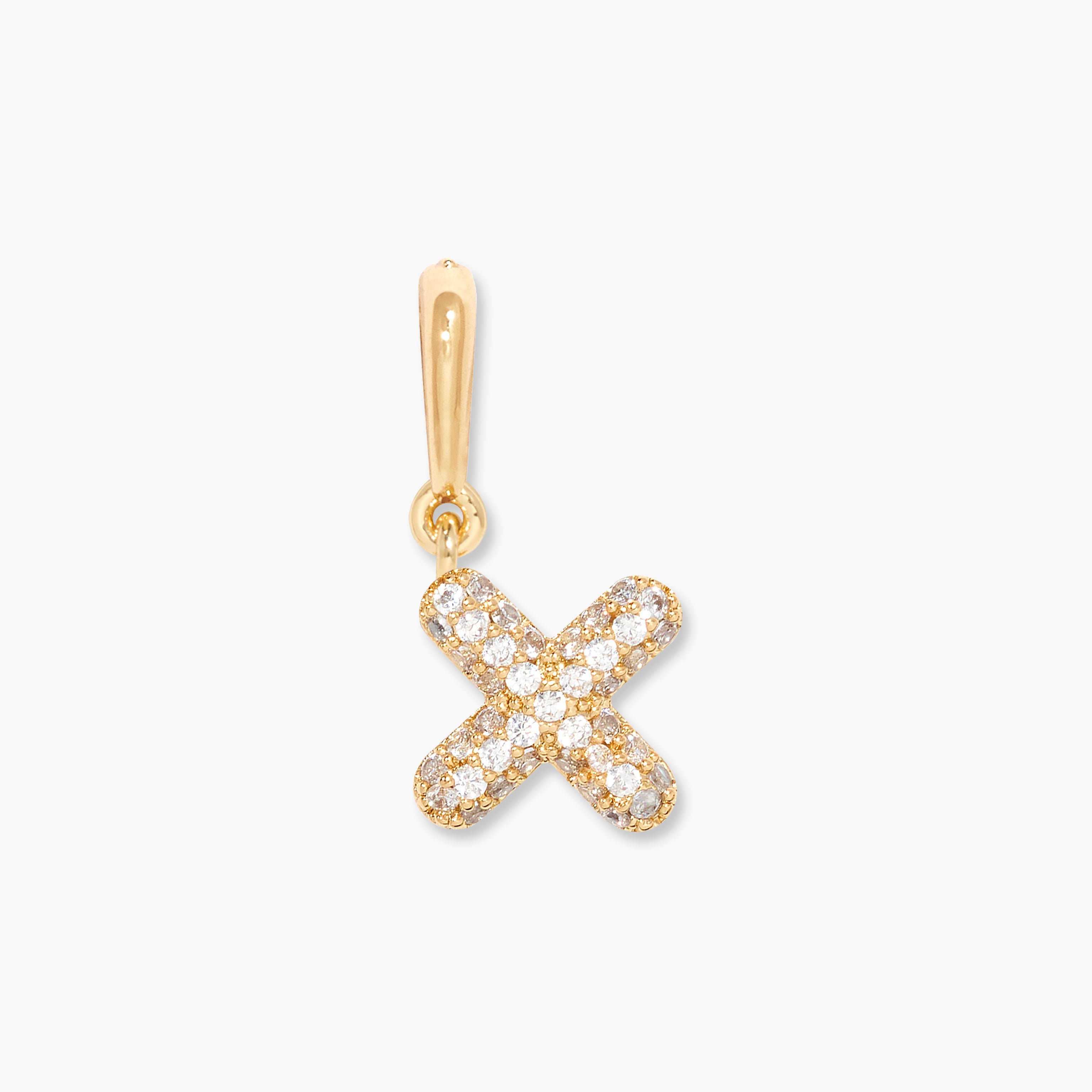 14K Gold Aureline Crystal Initial Charm