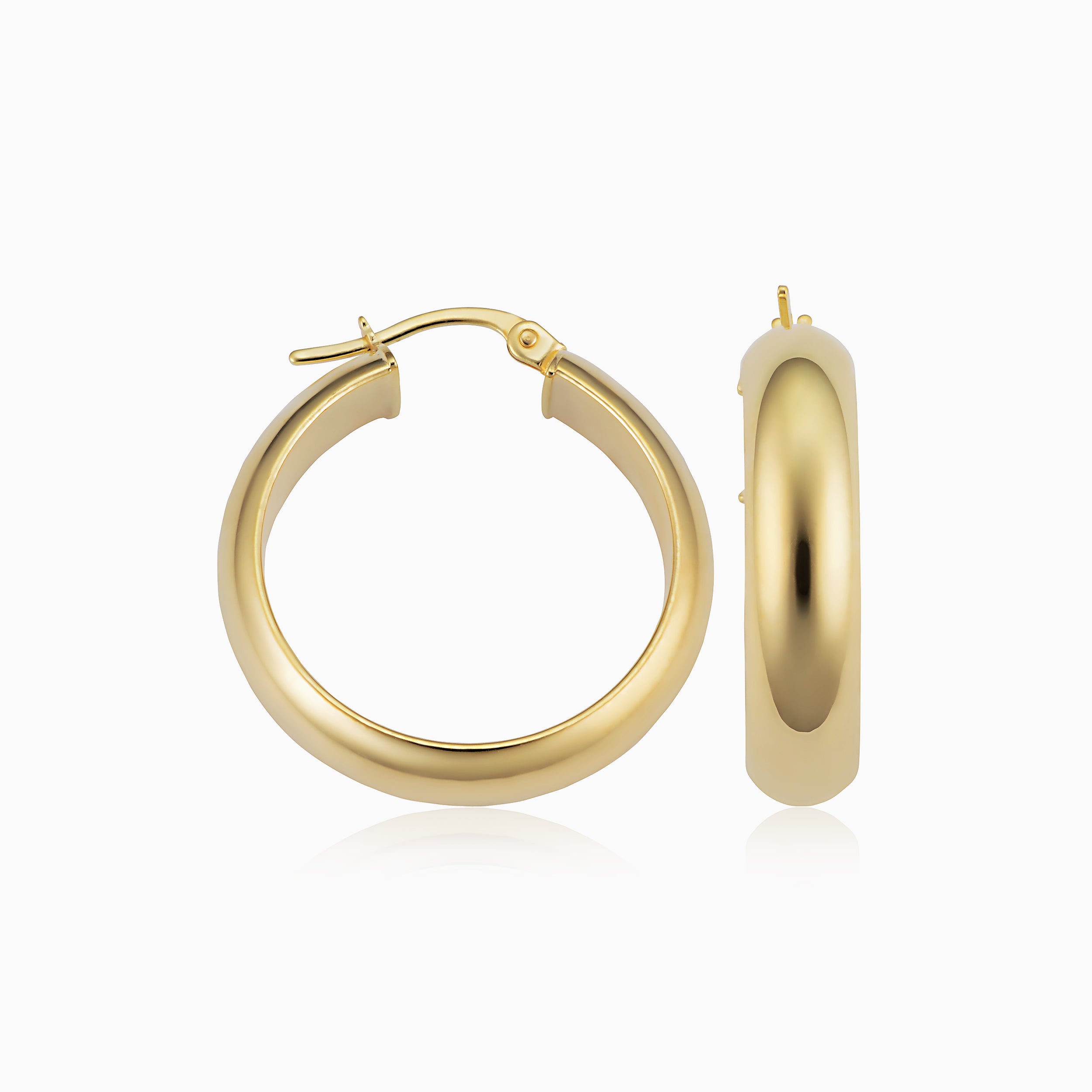 10K Gold High Society Dome Hoops