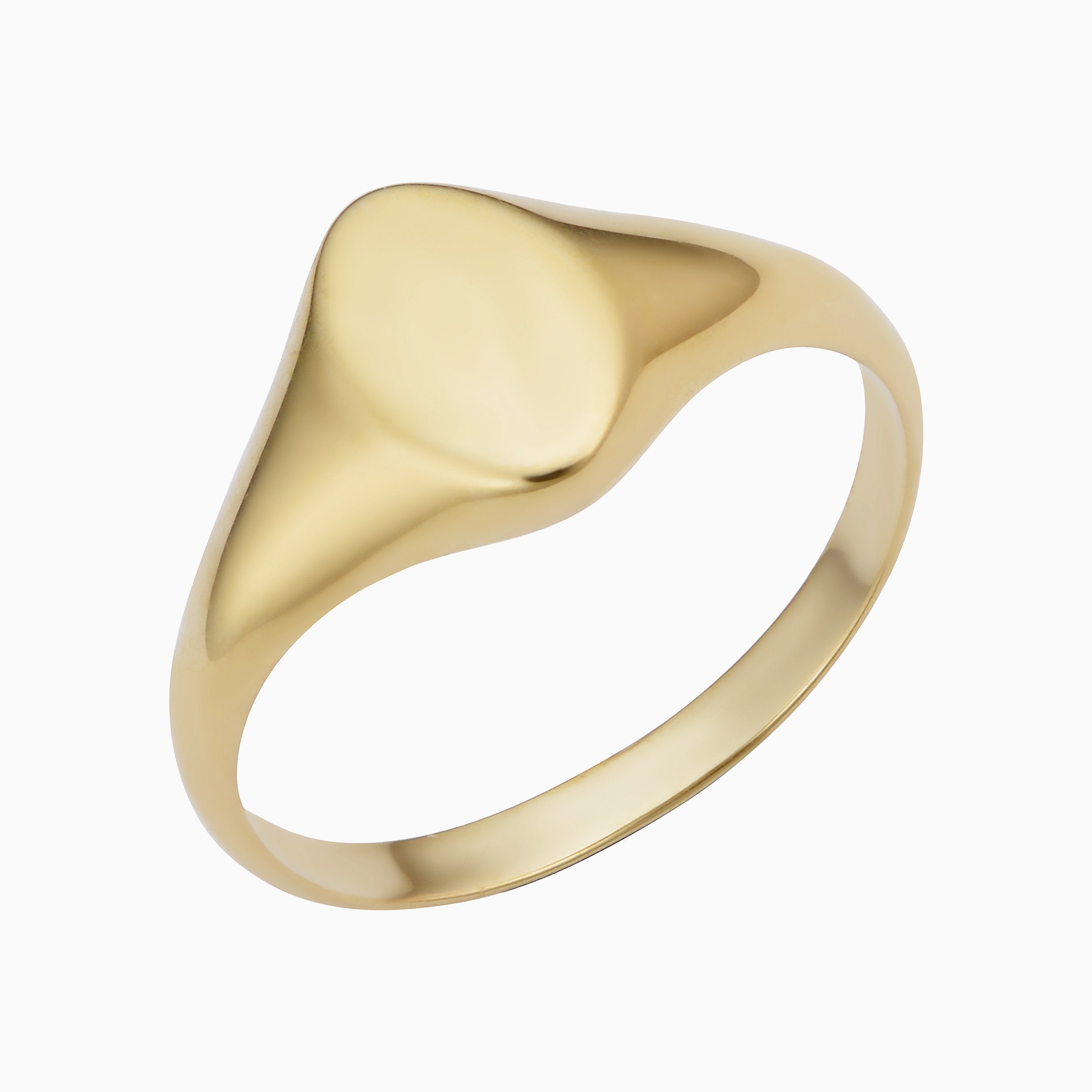 10K Gold Florence Oval Signet Ring