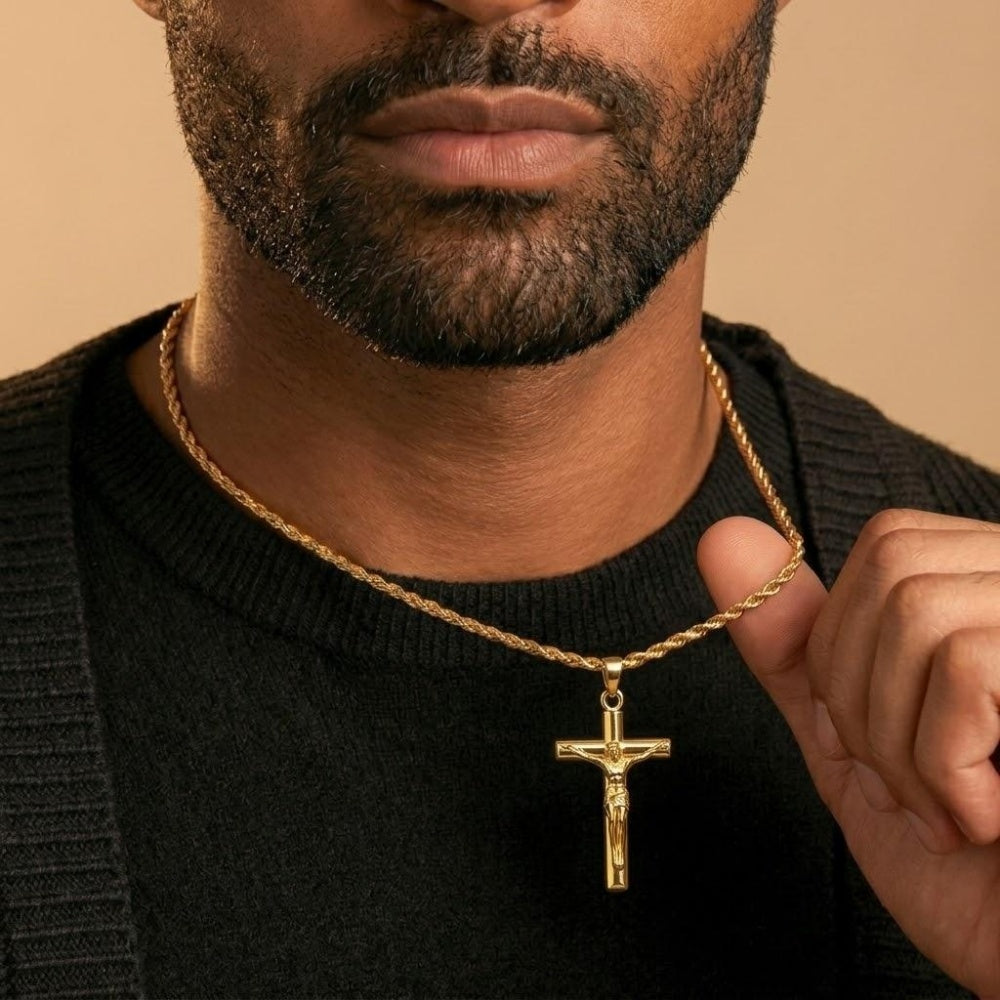 14K Solid Gold Legacy Cross Necklace