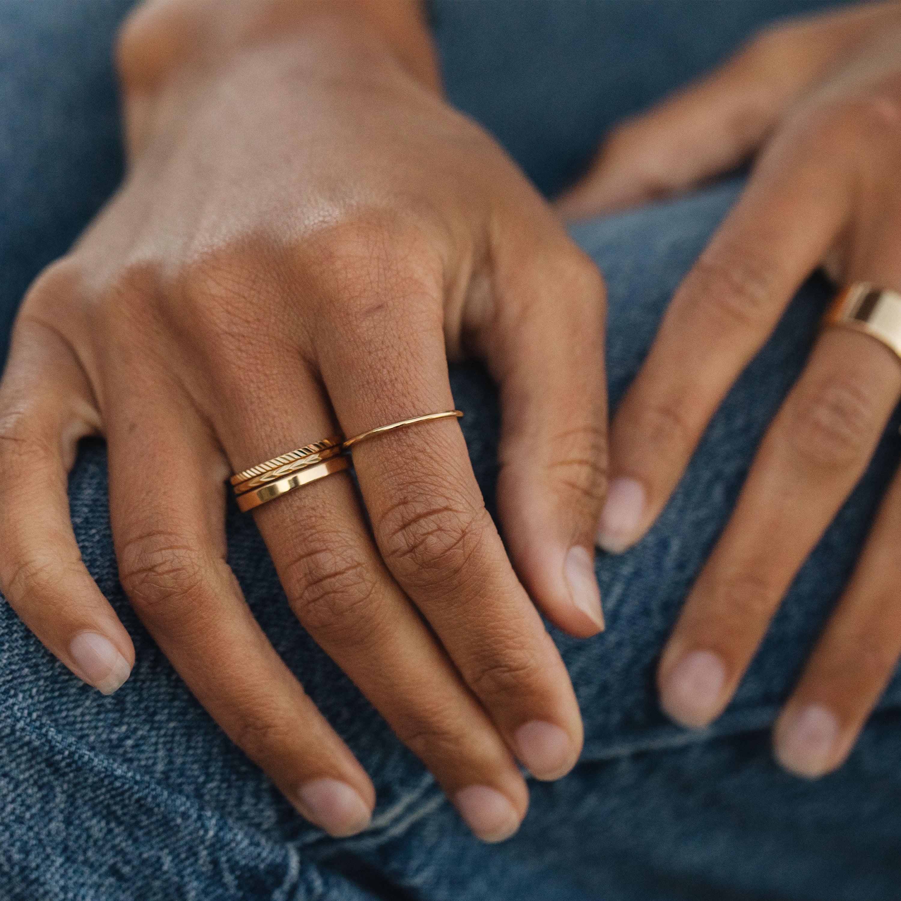 14K Gold Serene Fine Band Ring