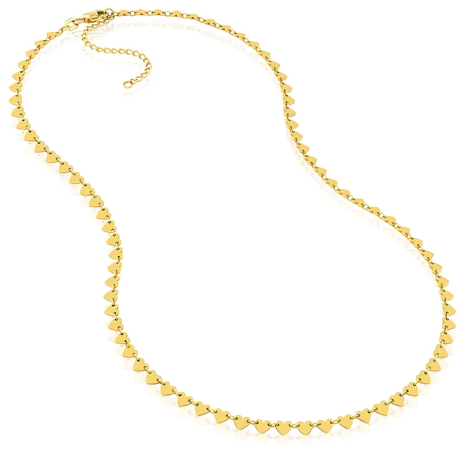 14K Gold Heart Embrace Love Necklace