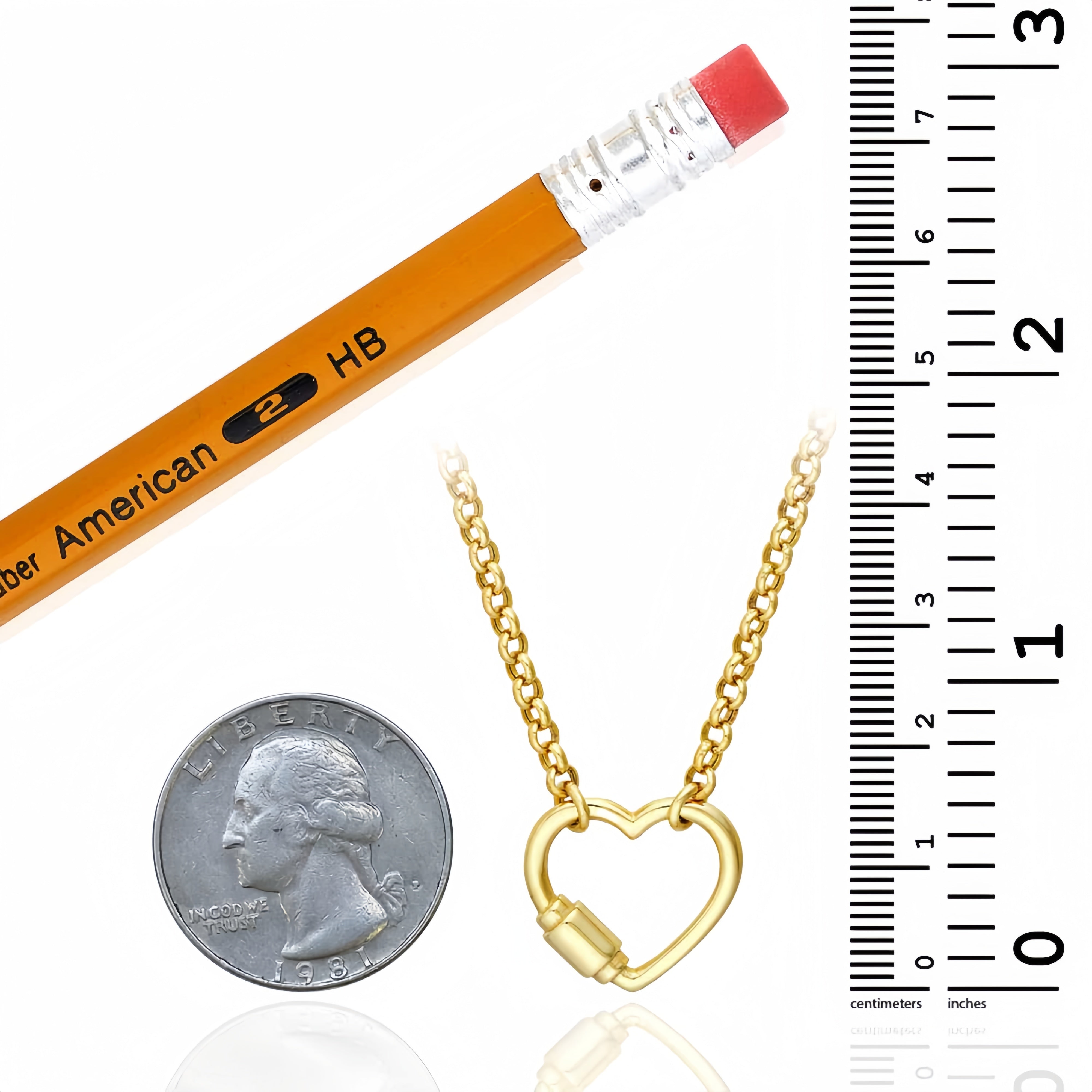 14K Gold Heart Lock Love Necklace