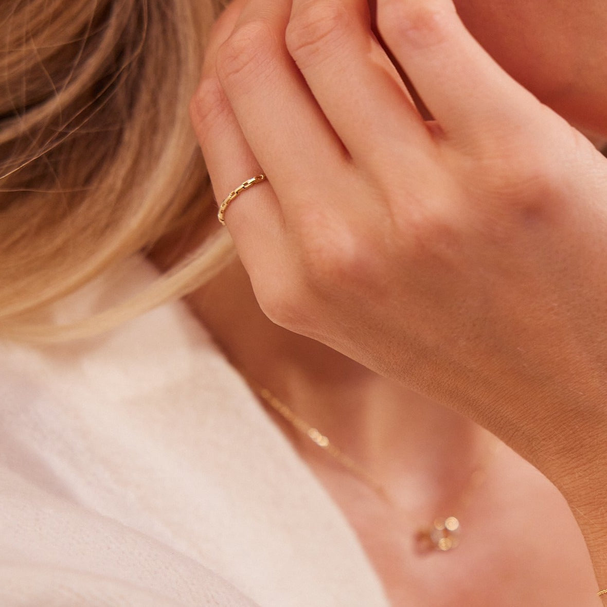 14K Gold Sorella Chain Ring