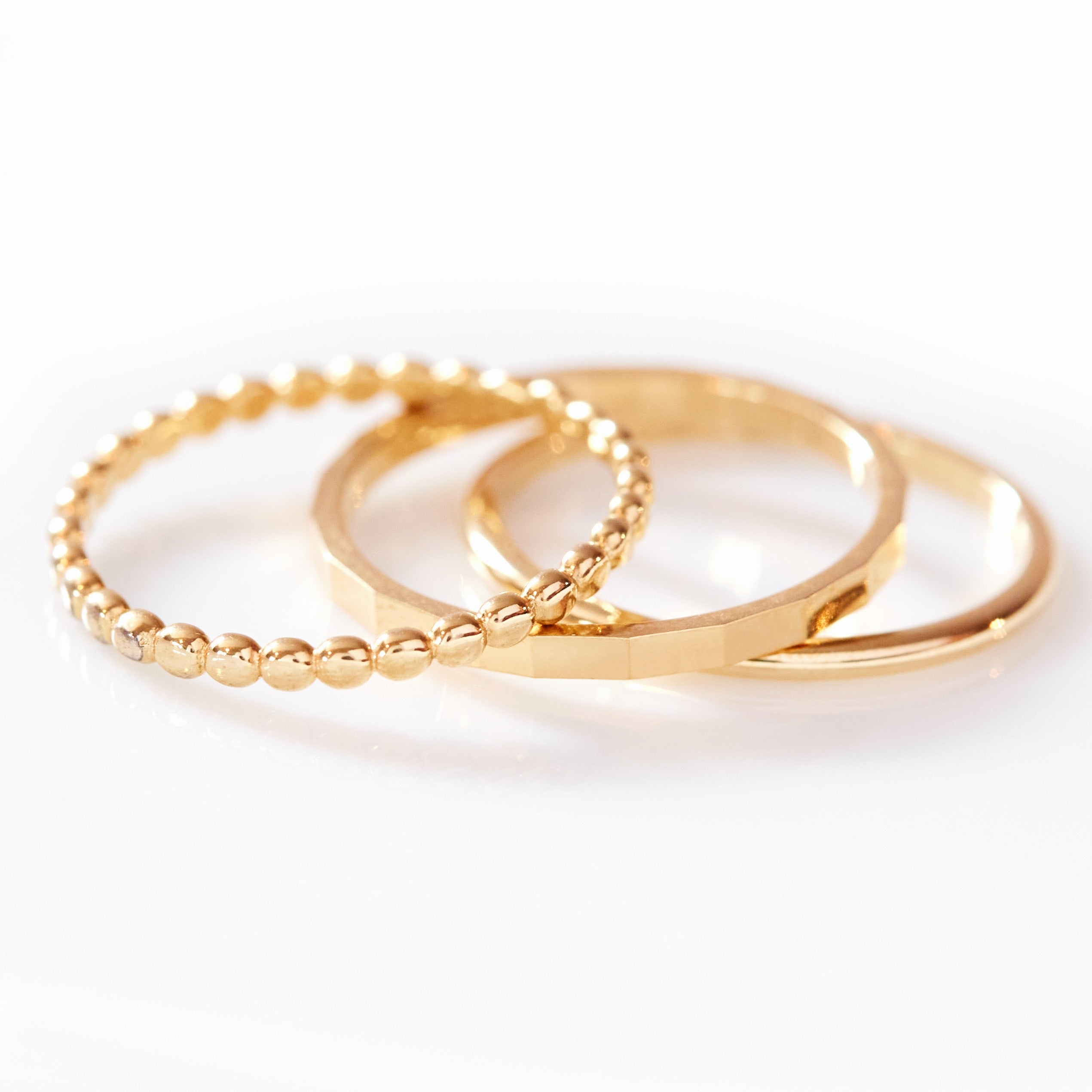 14K Gold Elaina Beaded Ring