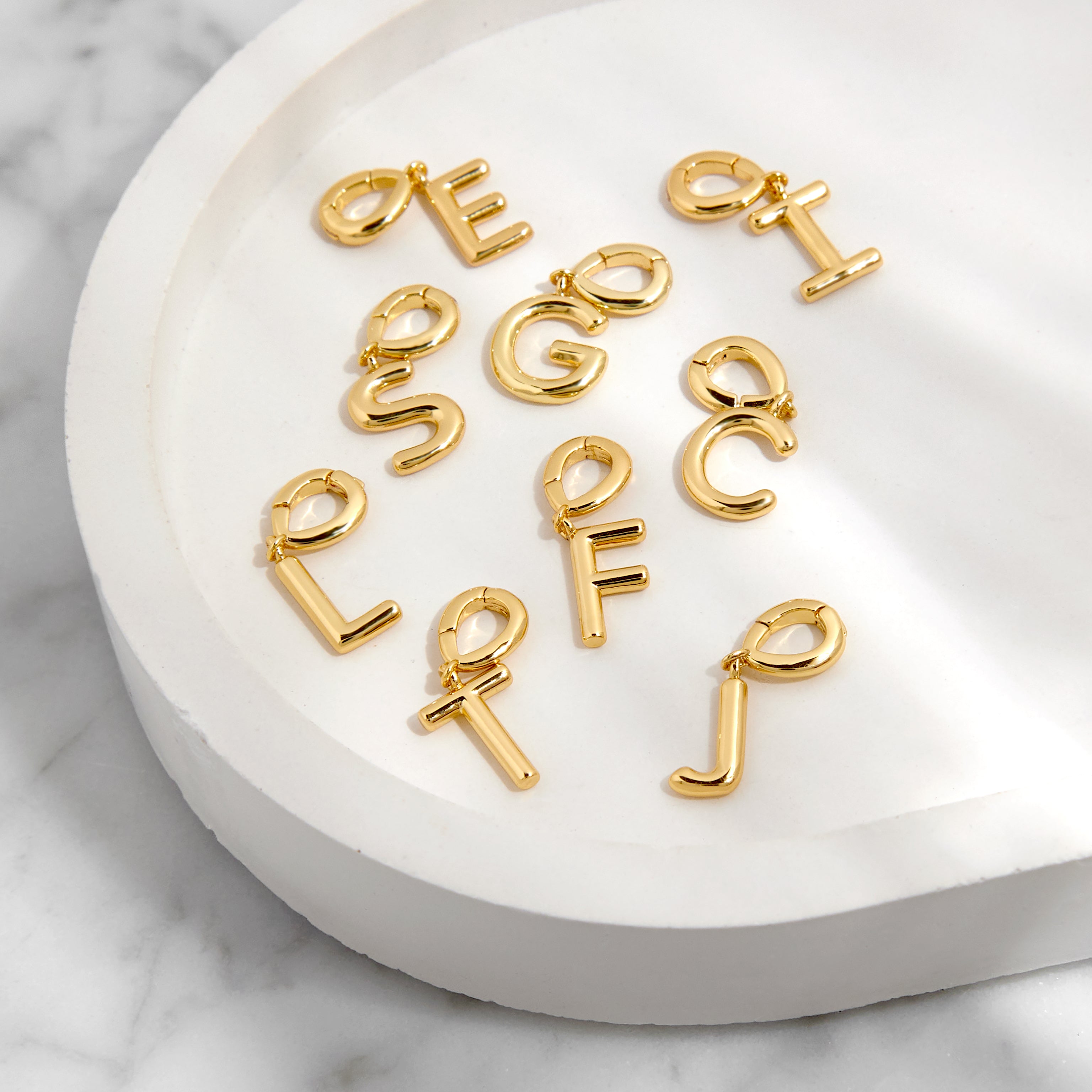 14K Gold Liora Initial Charm