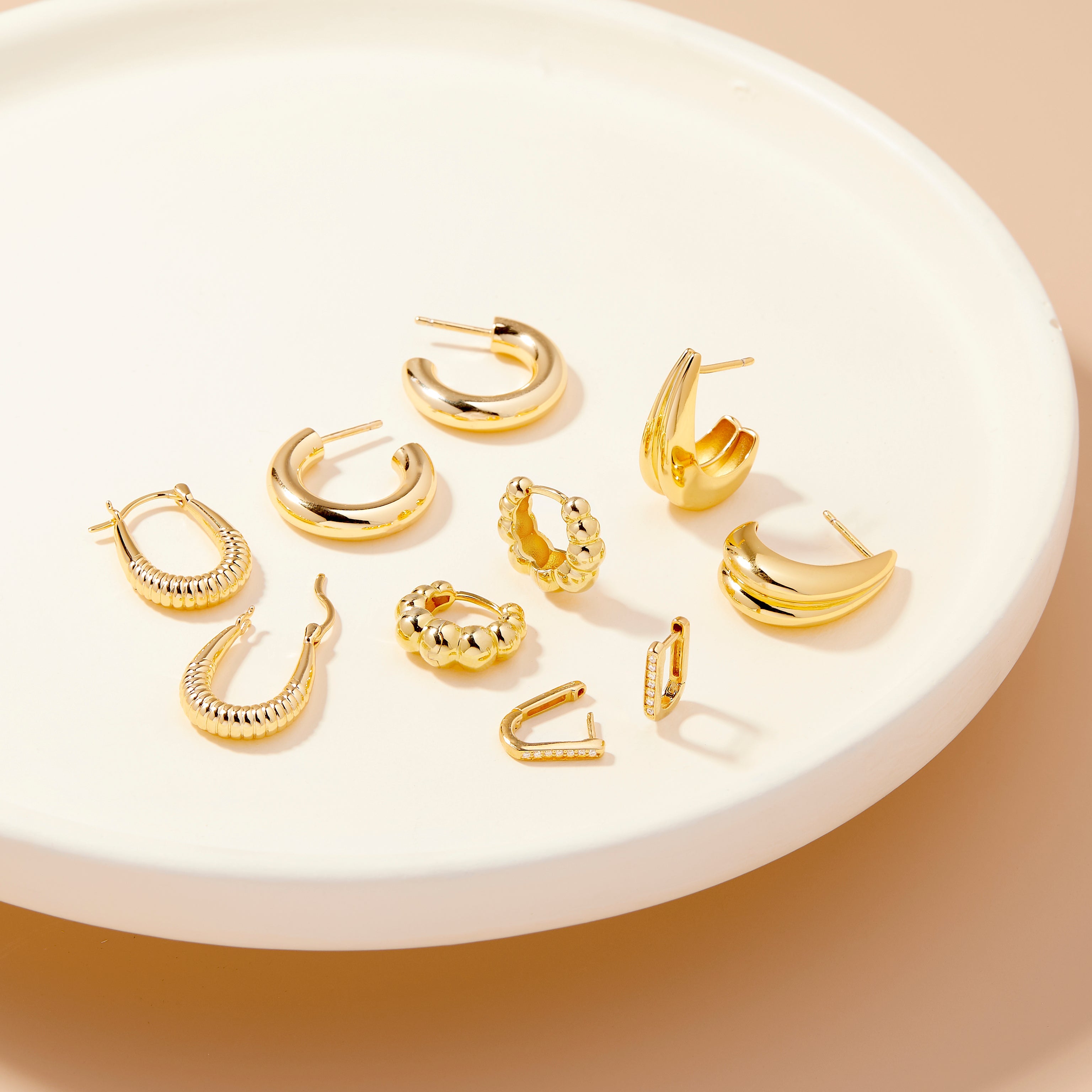 14K Gold Liora Sparkle Huggies