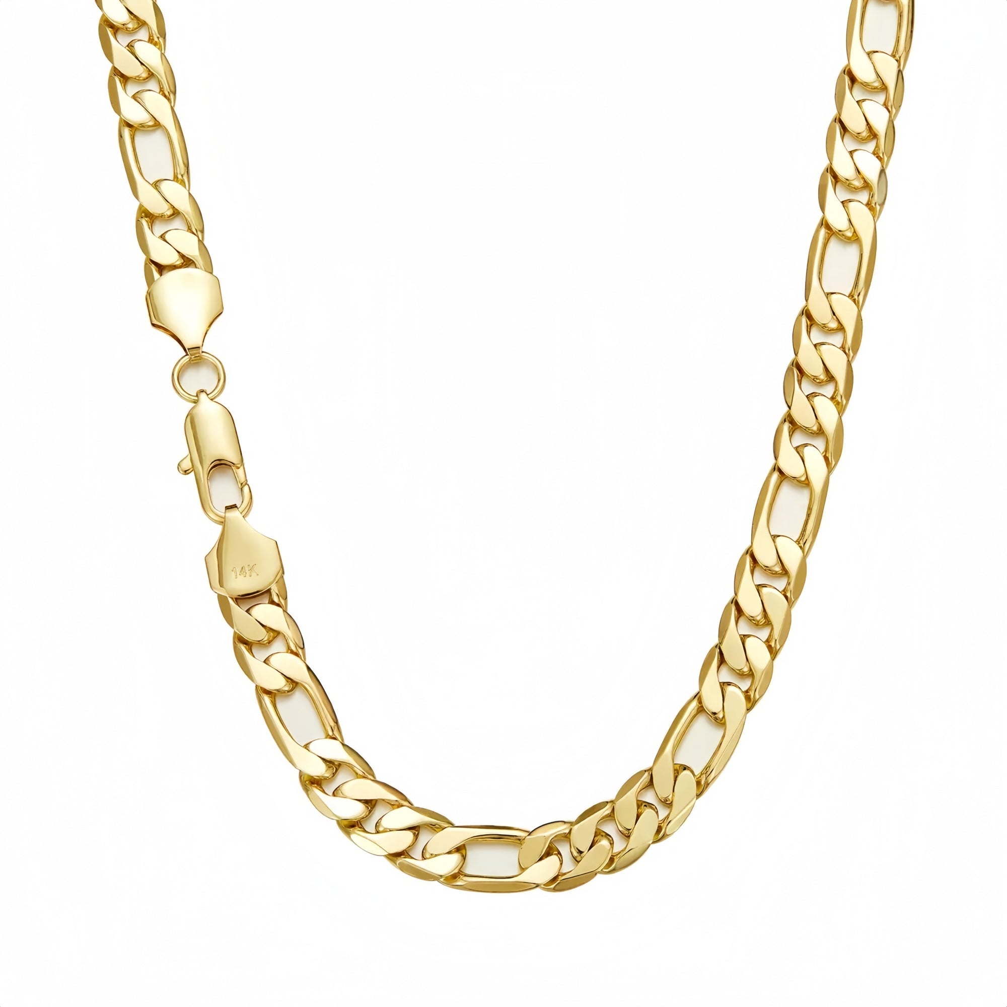 14K Gold Hand-Finished Figaro Chain