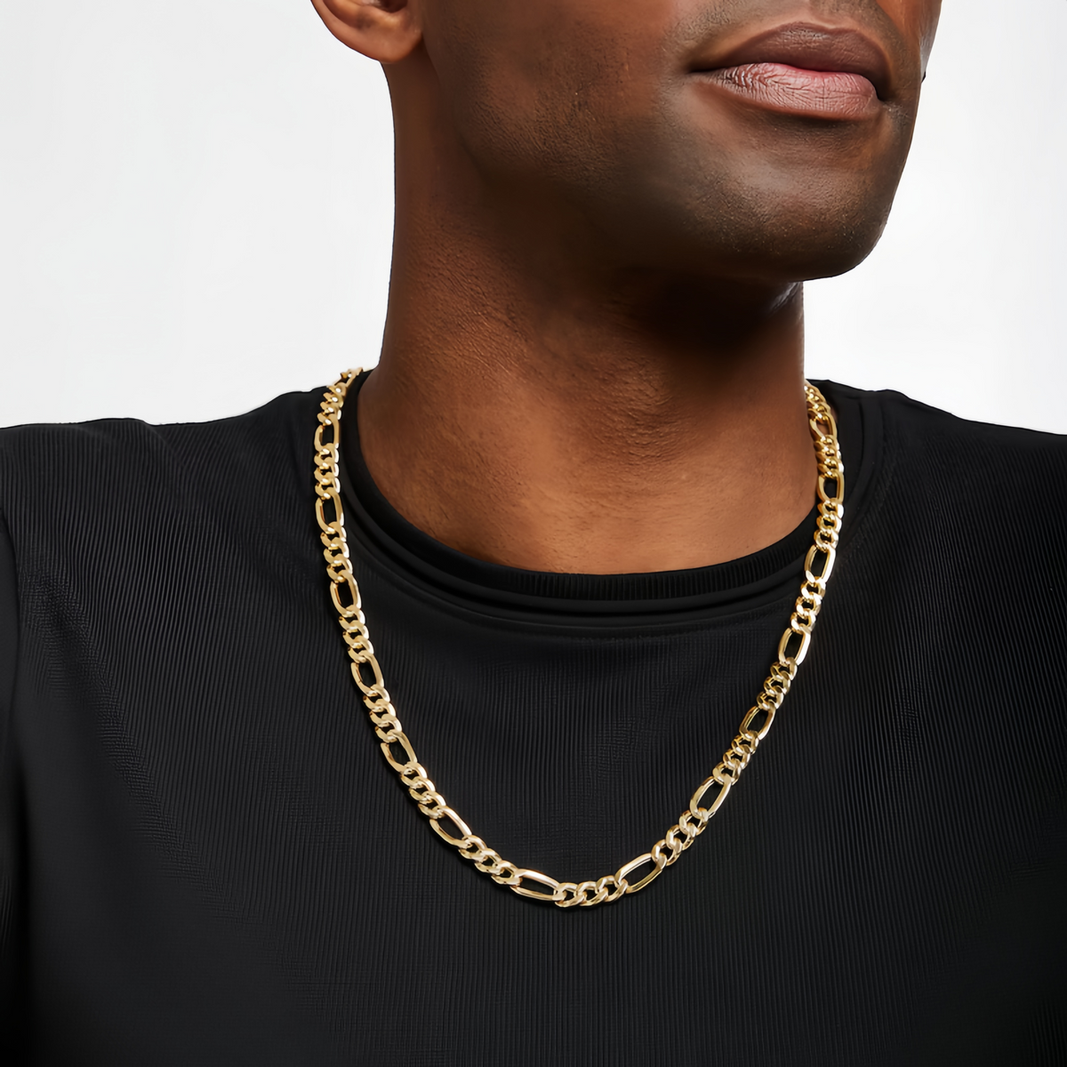 14K Gold Hand-Finished Figaro Chain