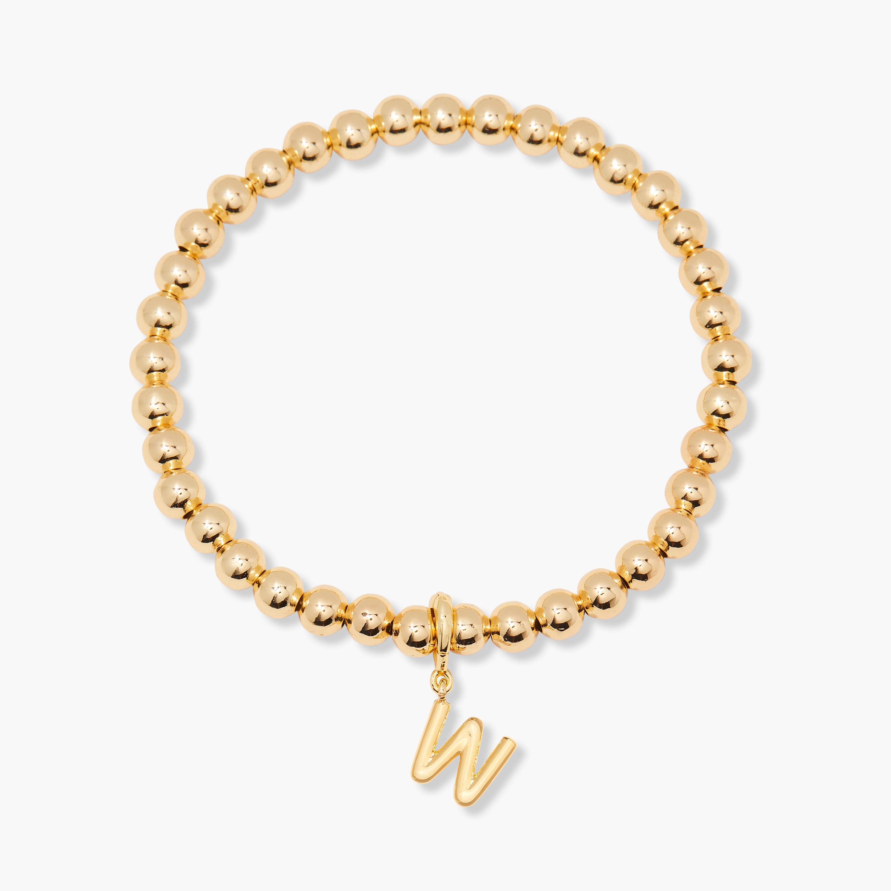 14K Gold Aureline Initial Bead Bracelet