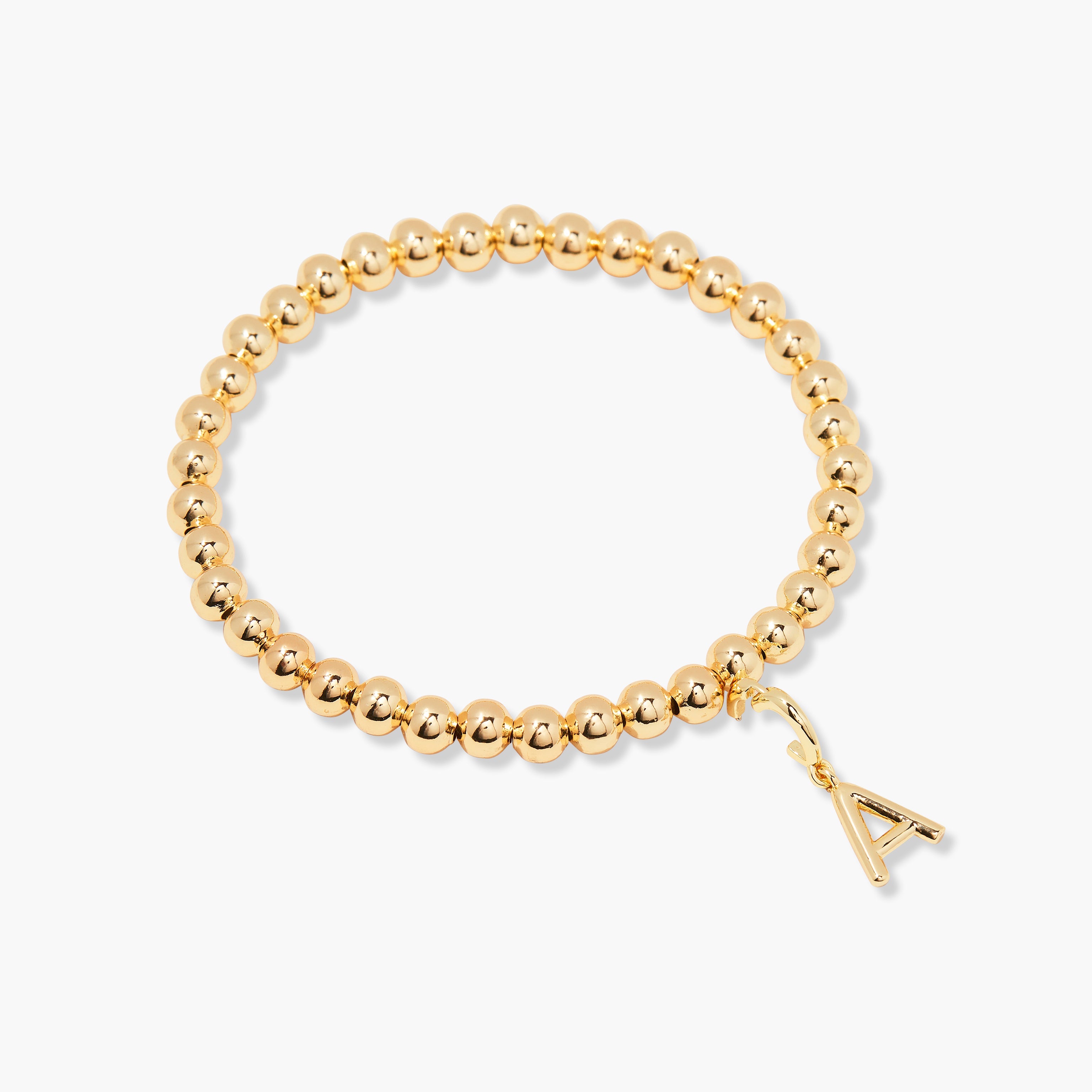 14K Gold Aureline Initial Bead Bracelet