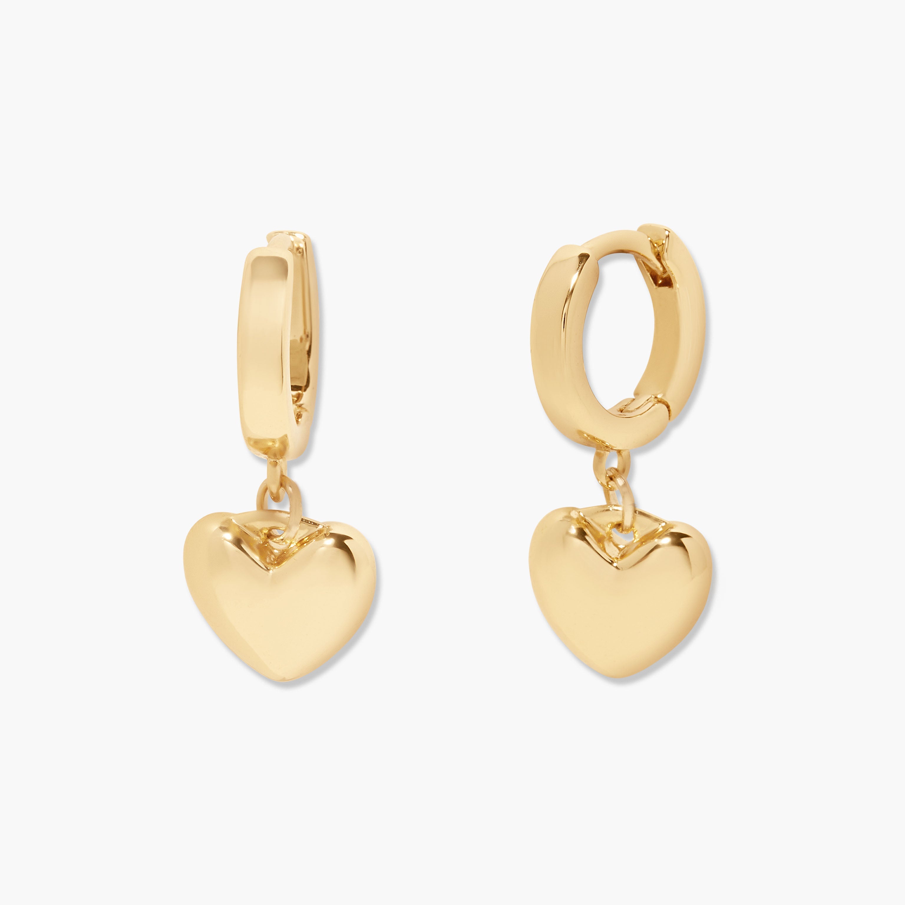 14K Gold Amora Heart Earrings