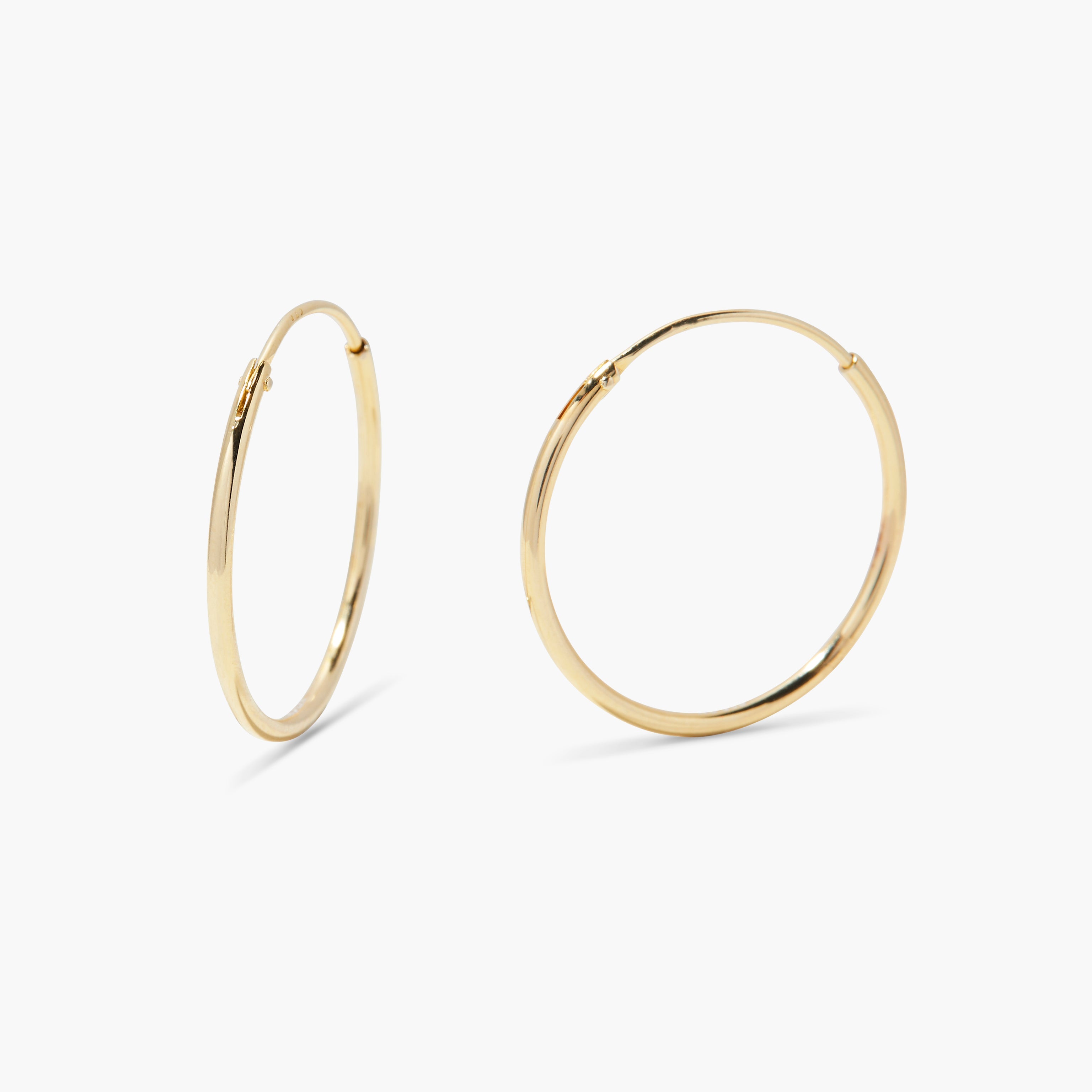 14K Gold Solenne Endless Hoops