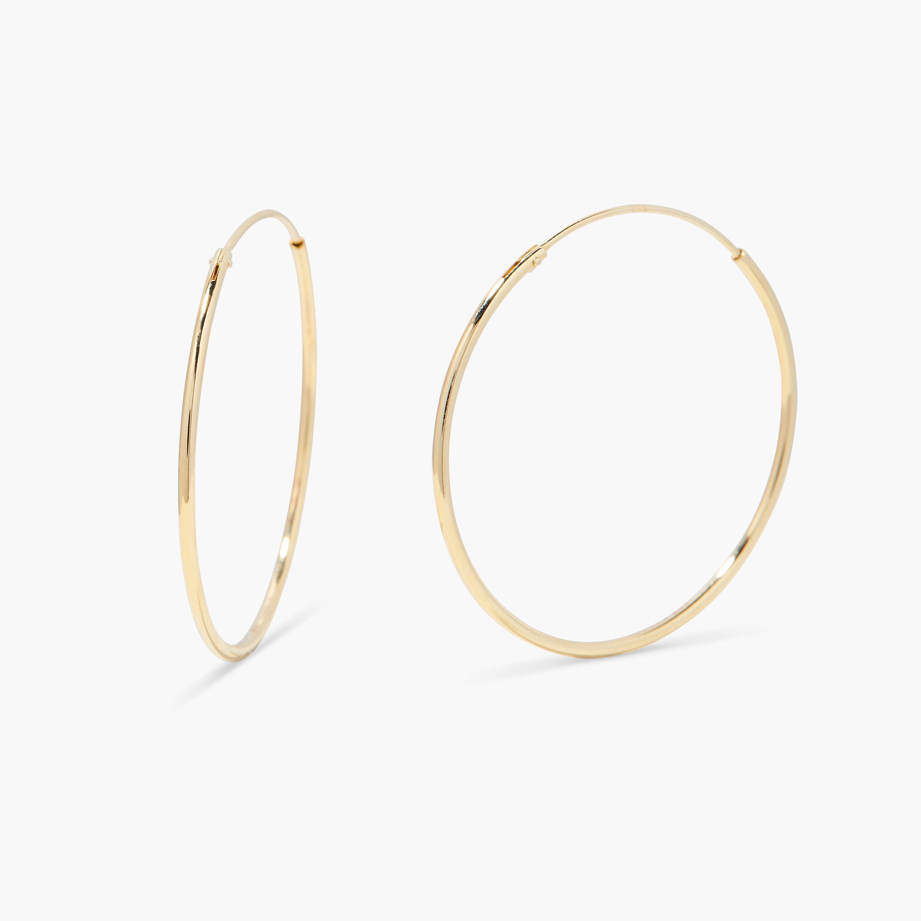 14K Gold Solenne Endless Hoops