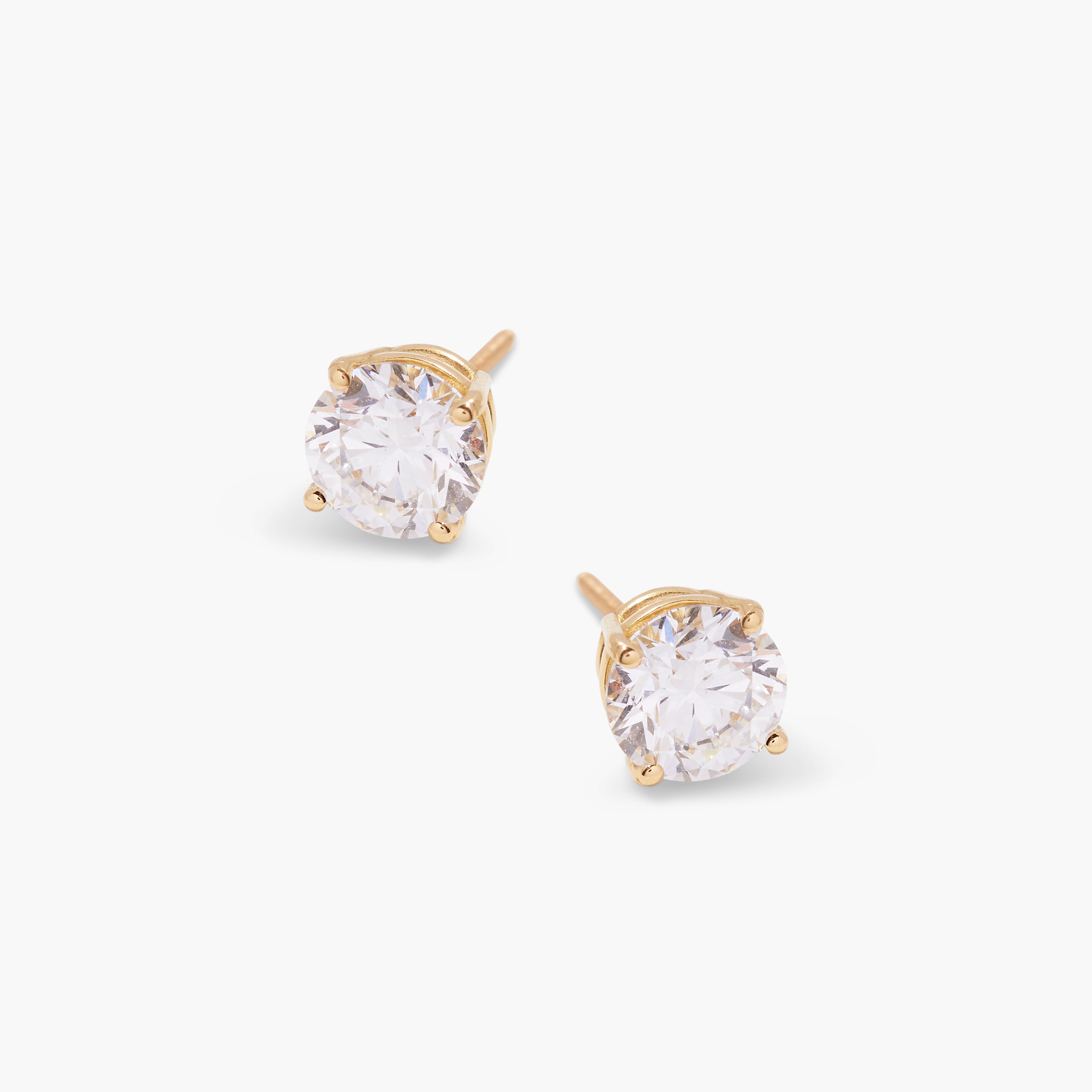 14K Gold Vivienne Brilliant Stud Earrings
