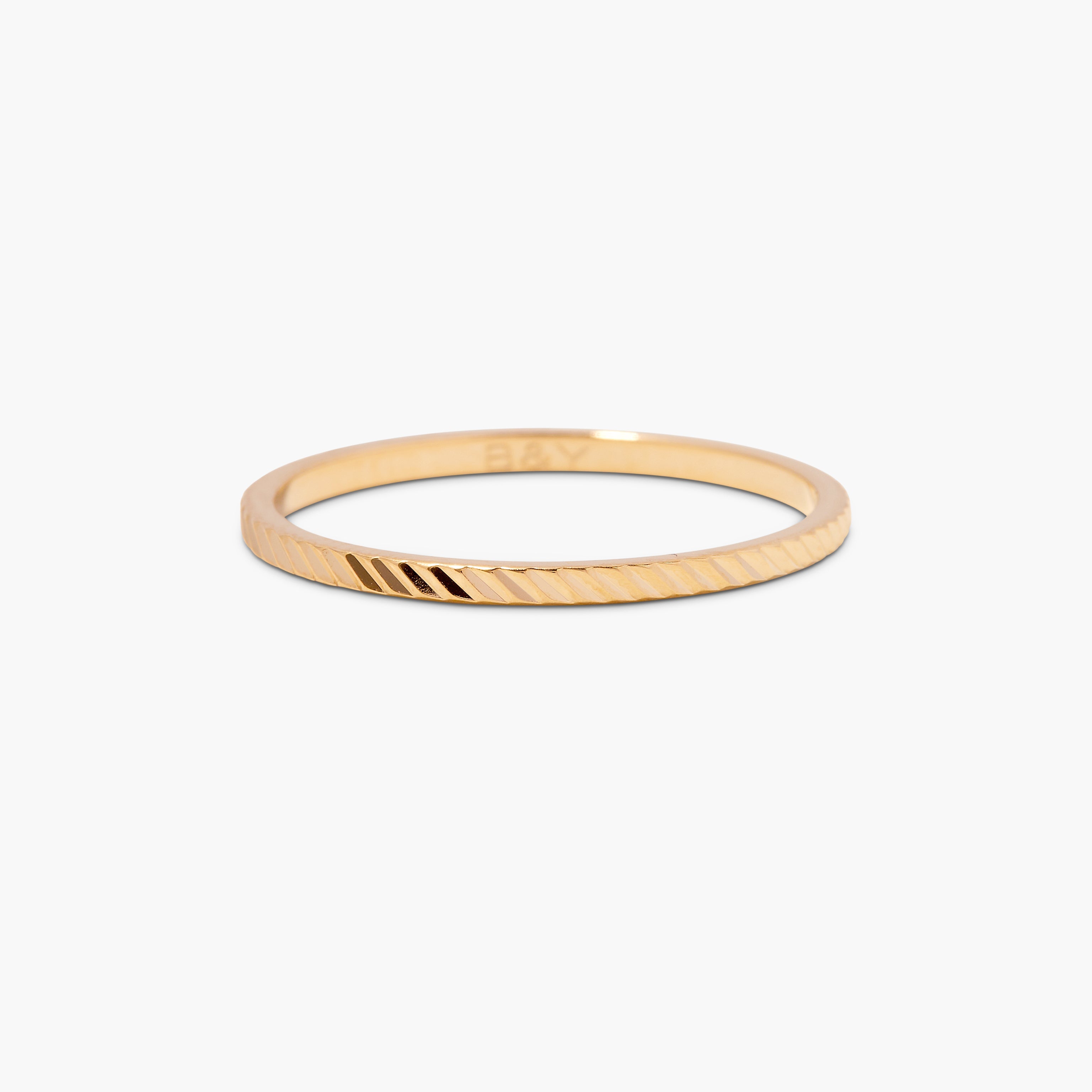 14K Gold Aureline Thin Band Ring