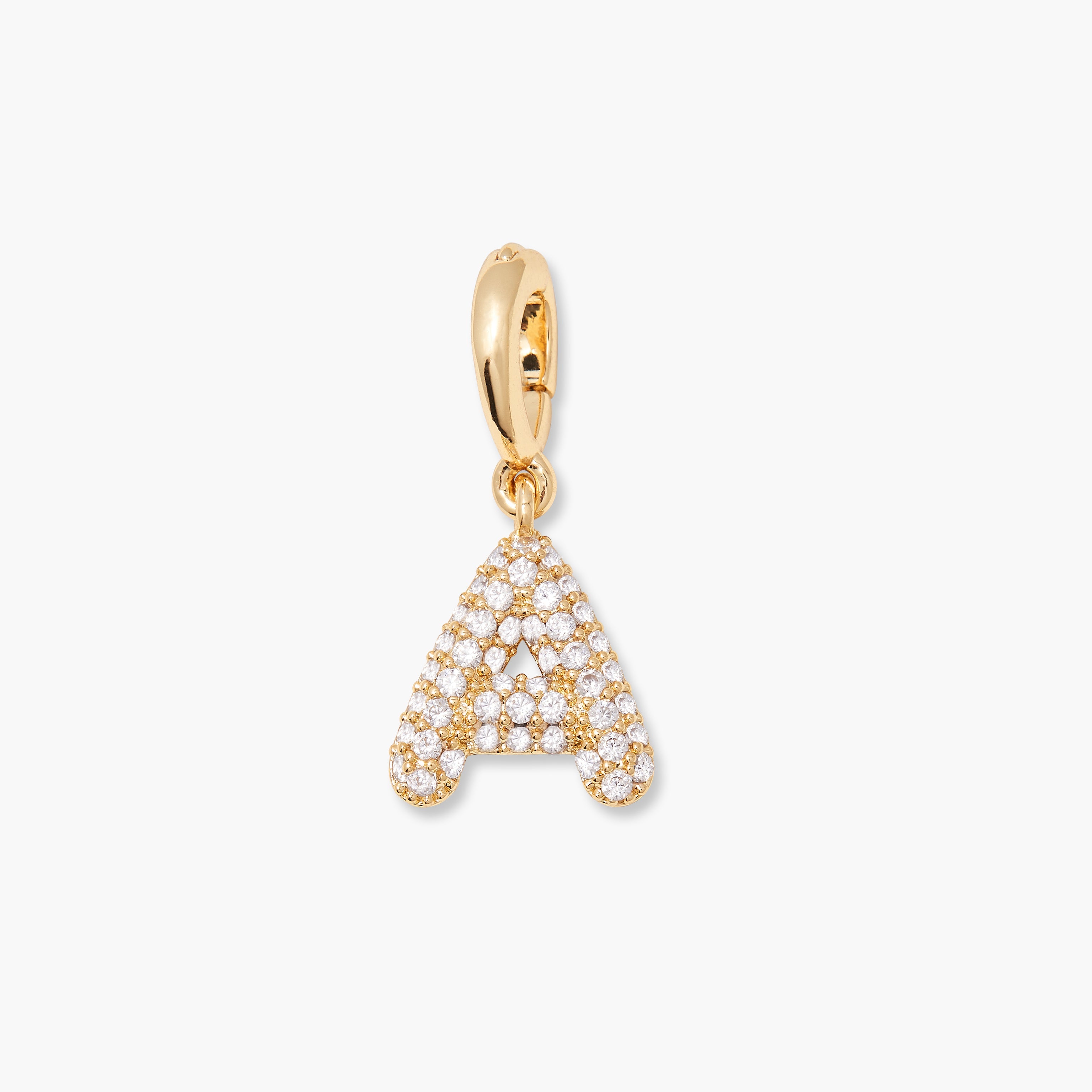 14K Gold Aureline Crystal Initial Charm
