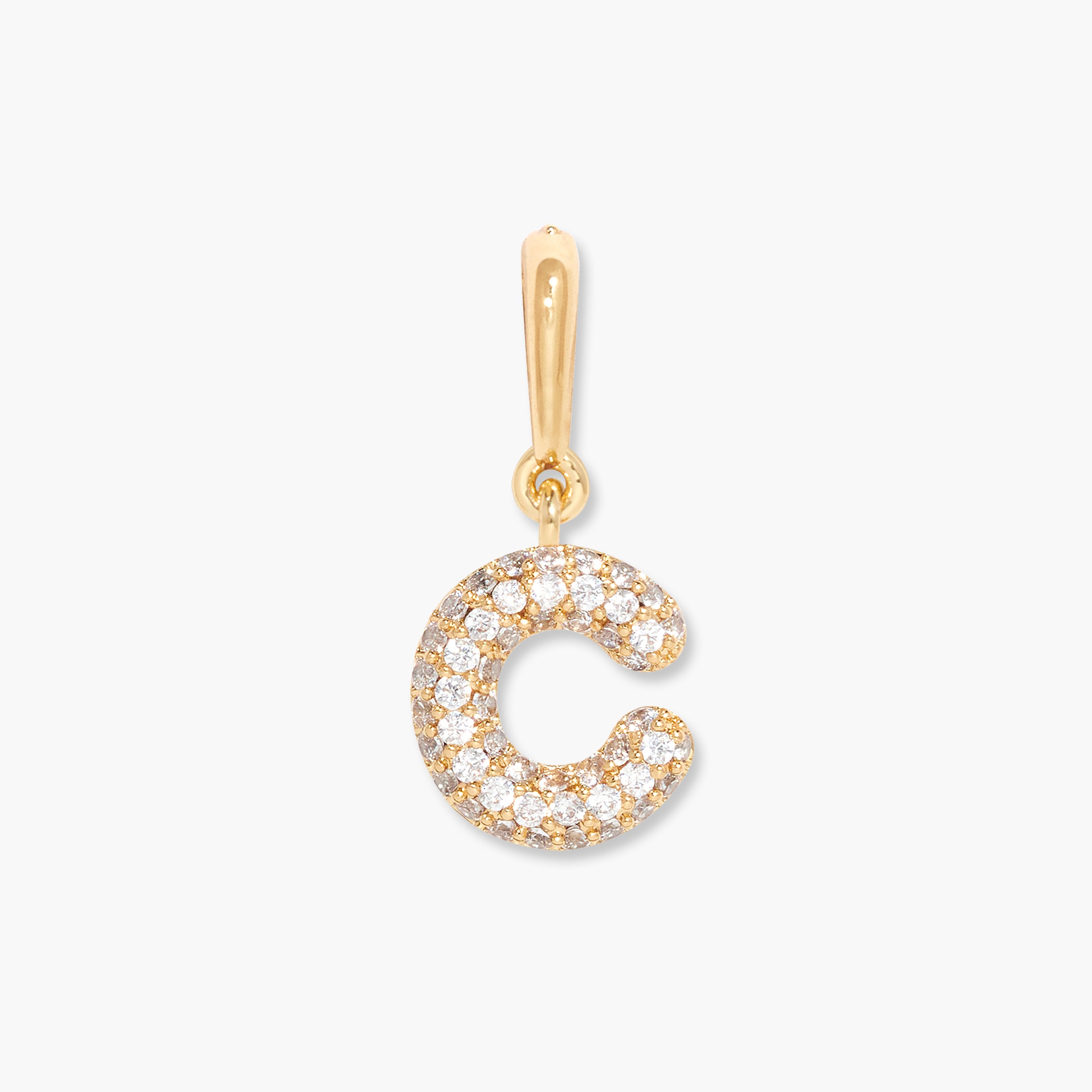 14K Gold Aureline Crystal Initial Charm