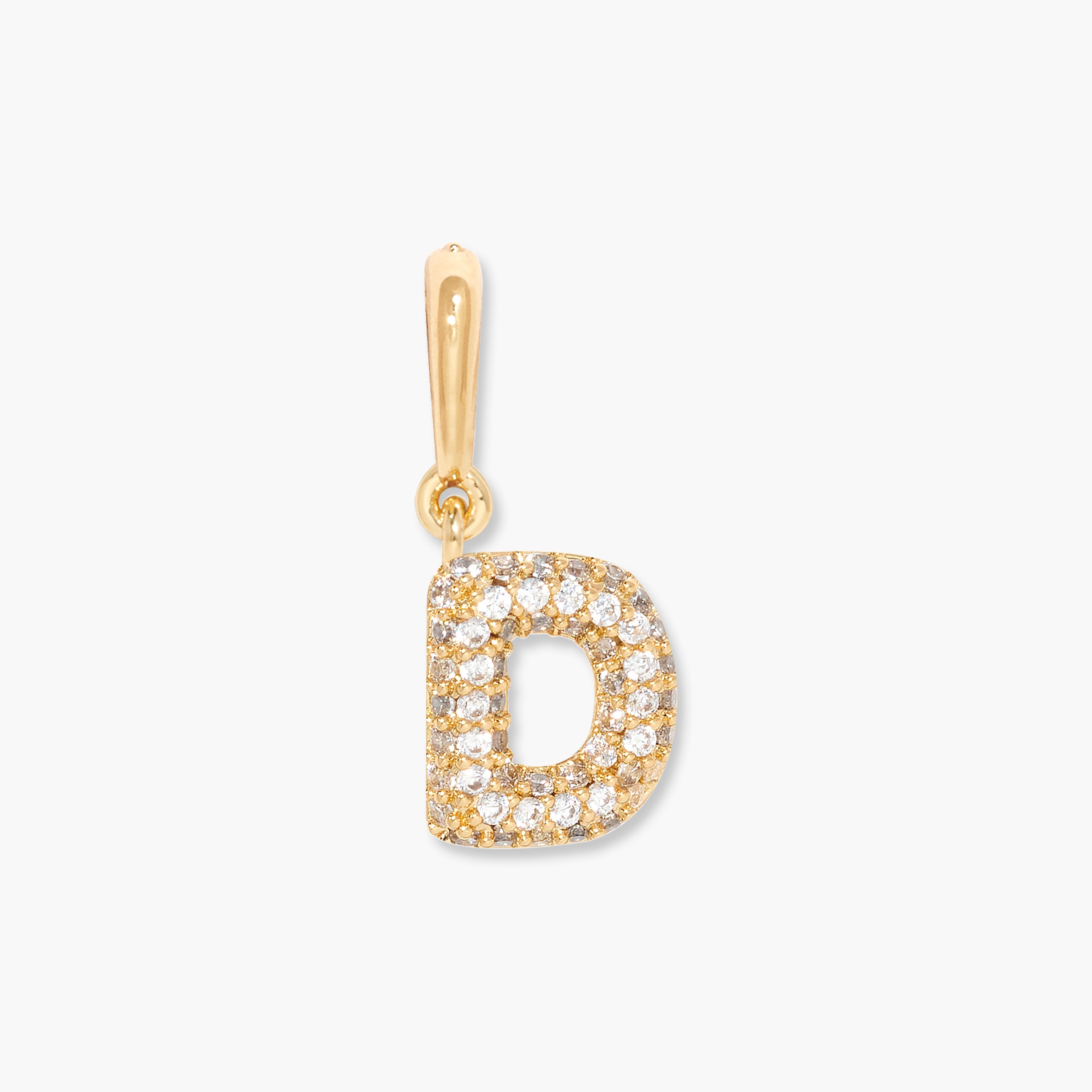 14K Gold Aureline Crystal Initial Charm