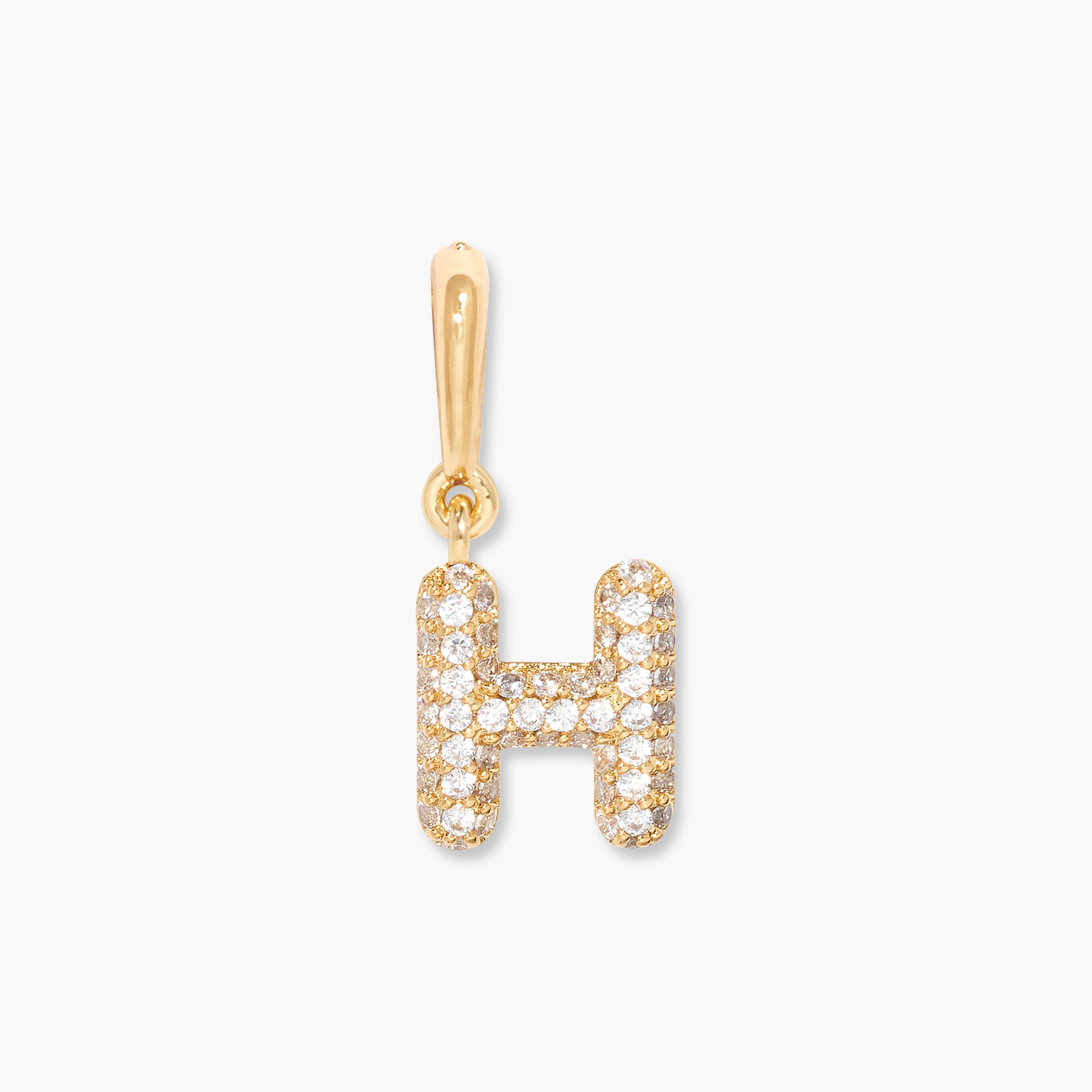 14K Gold Aureline Crystal Initial Charm