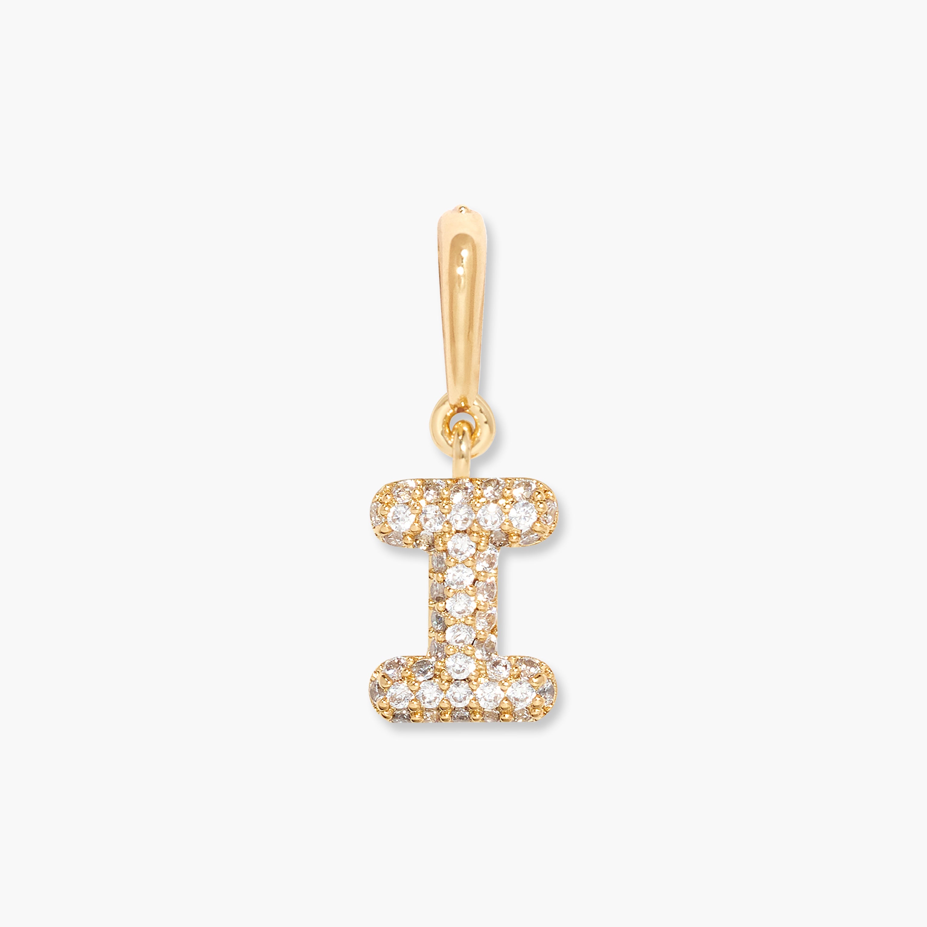 14K Gold Aureline Crystal Initial Charm