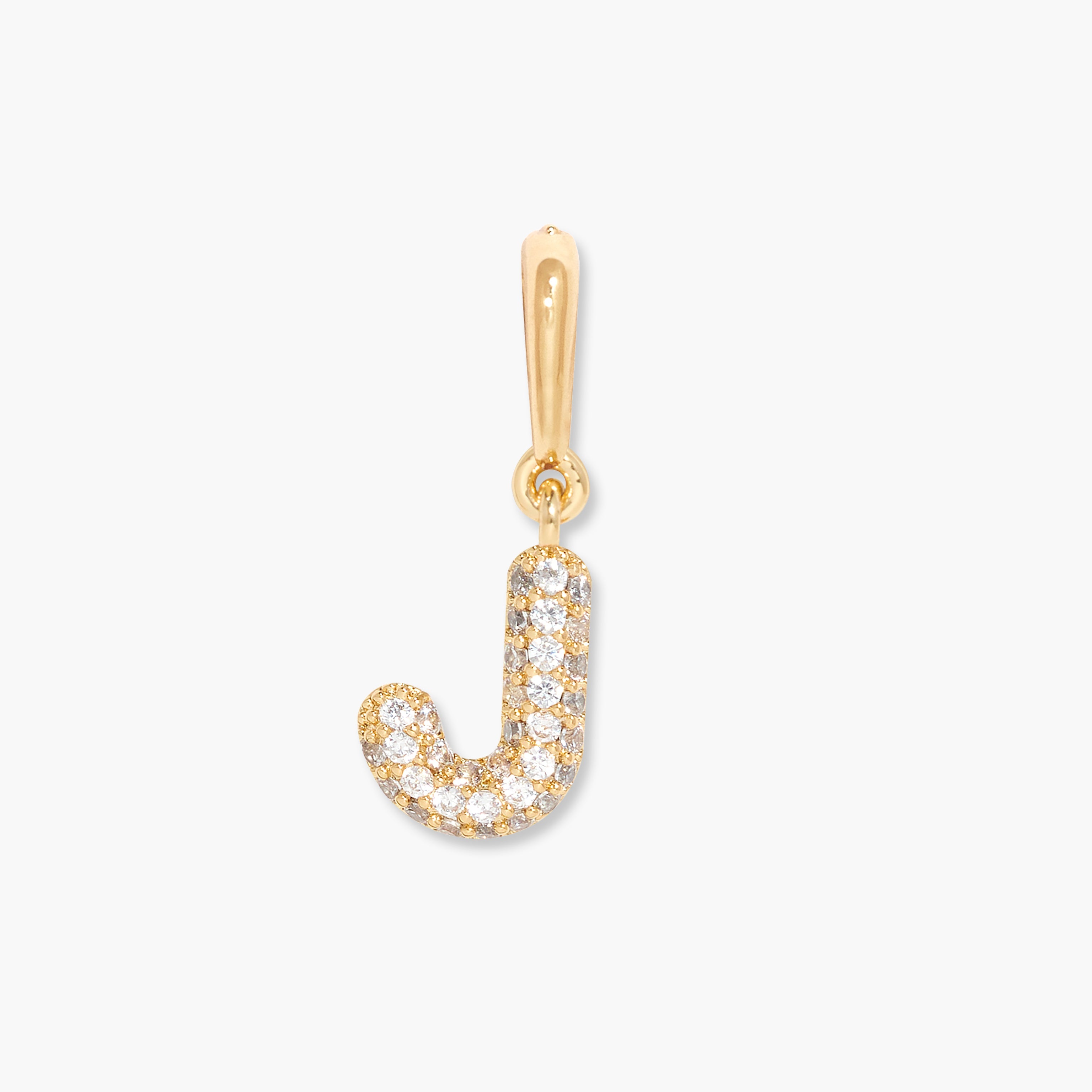 14K Gold Aureline Crystal Initial Charm