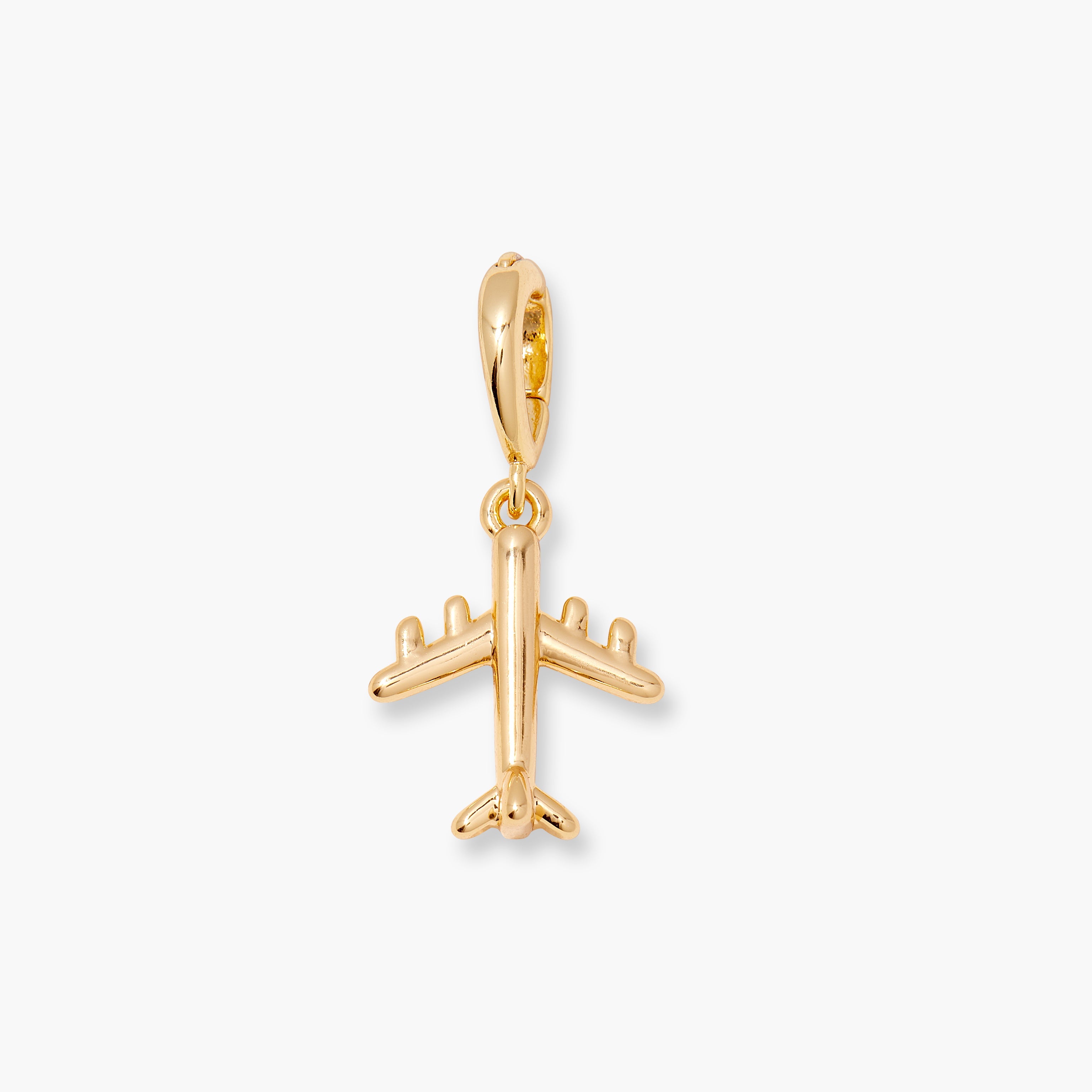 14K Gold Aviara Airplane Charm