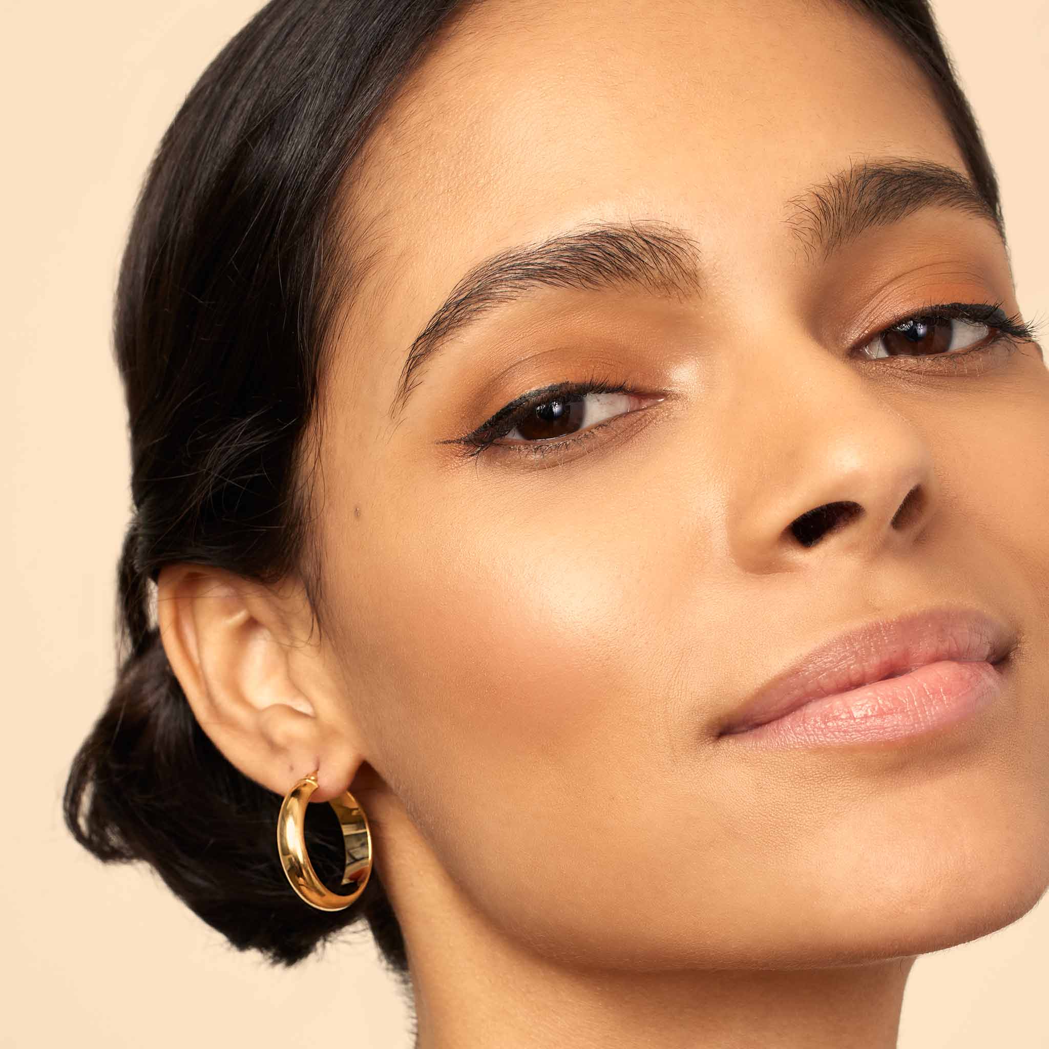 10K Gold High Society Dome Hoops