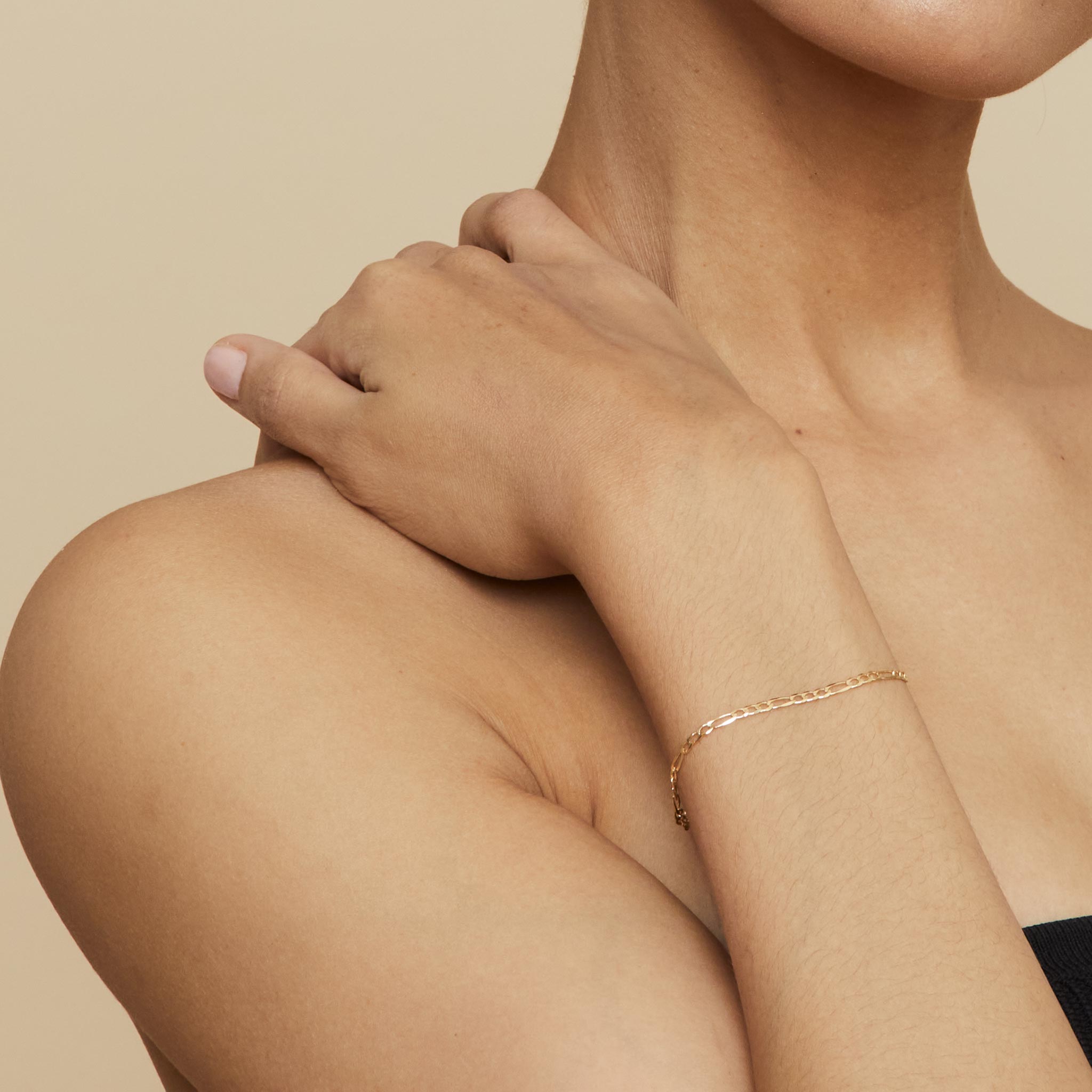 10K Gold Florentine Figaro Chain Bracelet